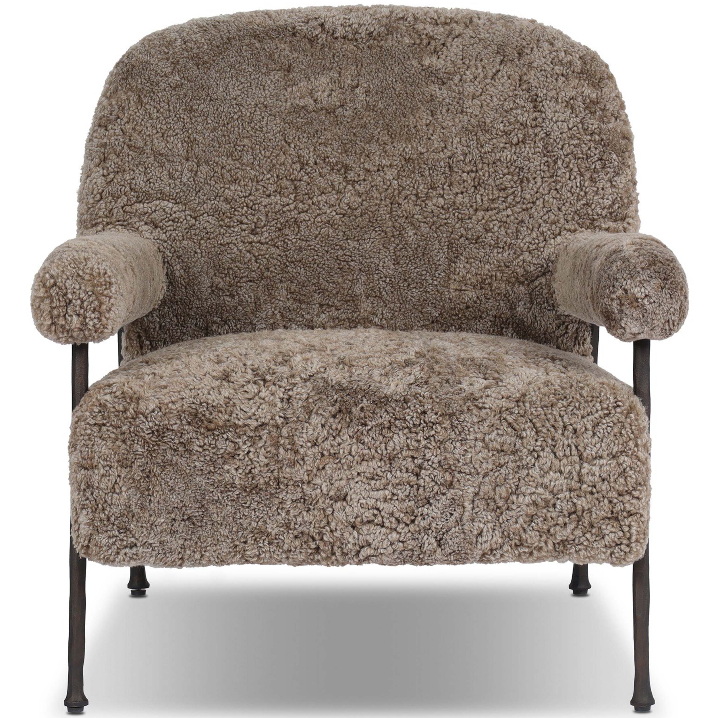 Gabriette Chair, Taupe Shearling