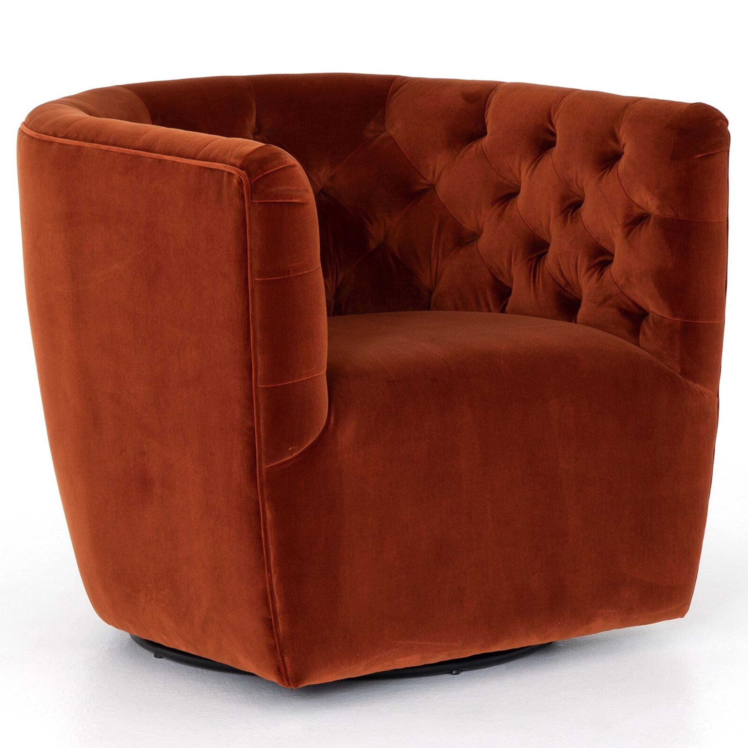 Hanover Swivel Chair, Sapphire Rust