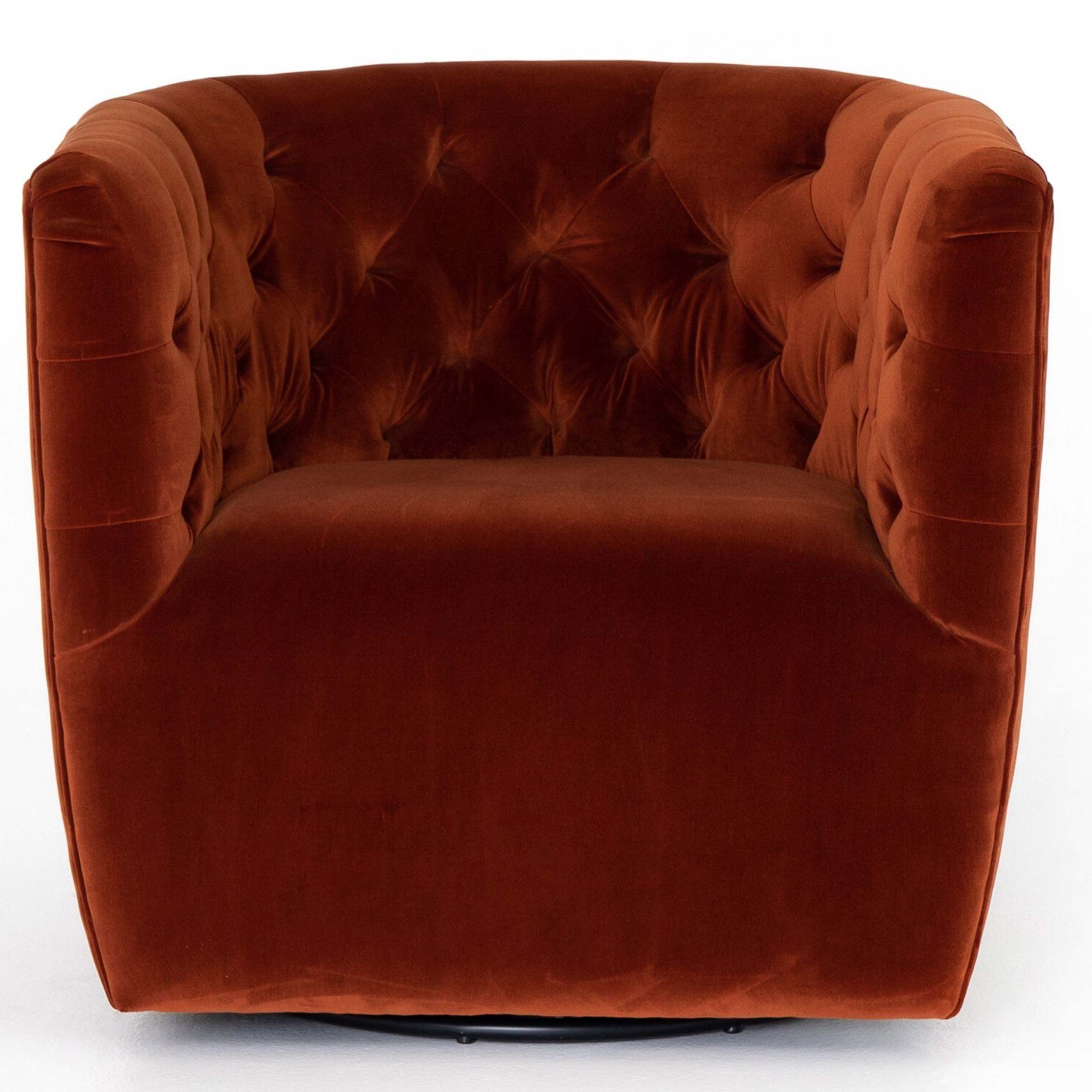 Hanover Swivel Chair, Sapphire Rust