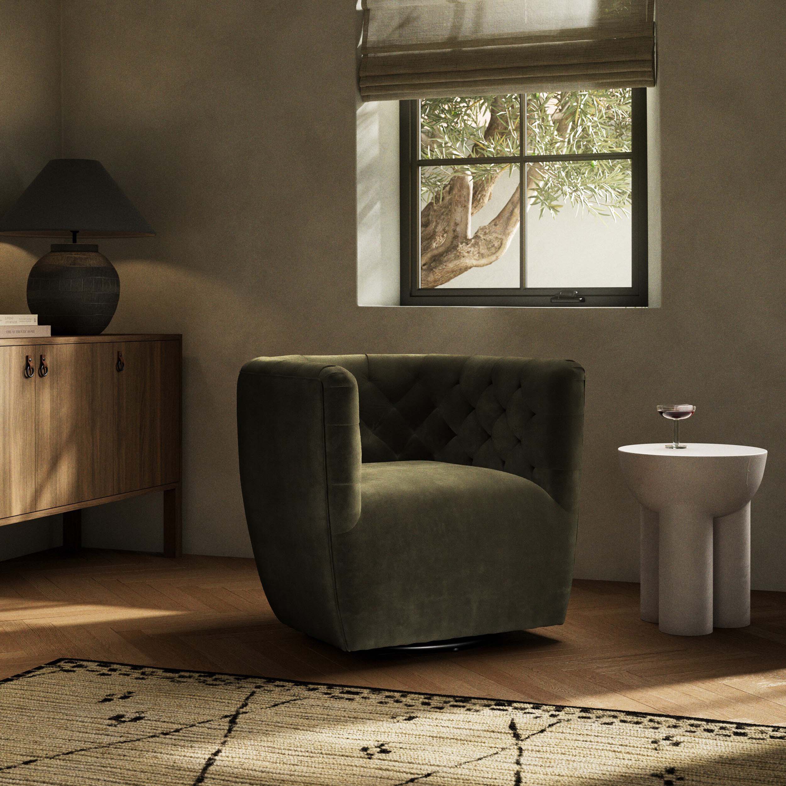 Hanover Swivel Chair, Surrey Olive