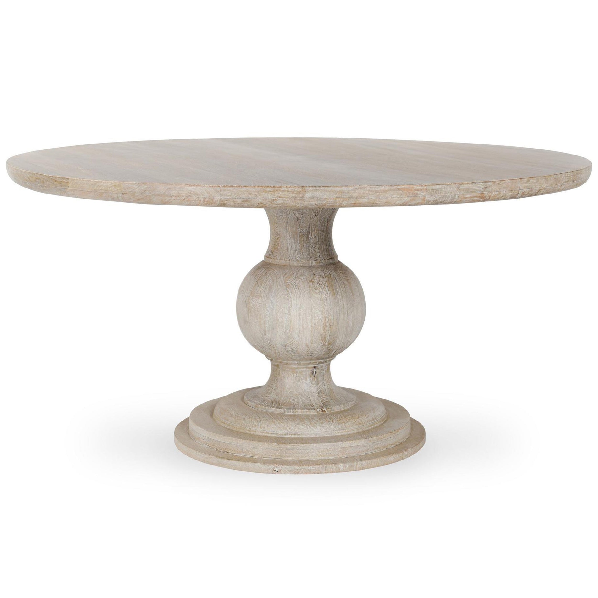 Hera Solid Wood Dining Table, Creamwood