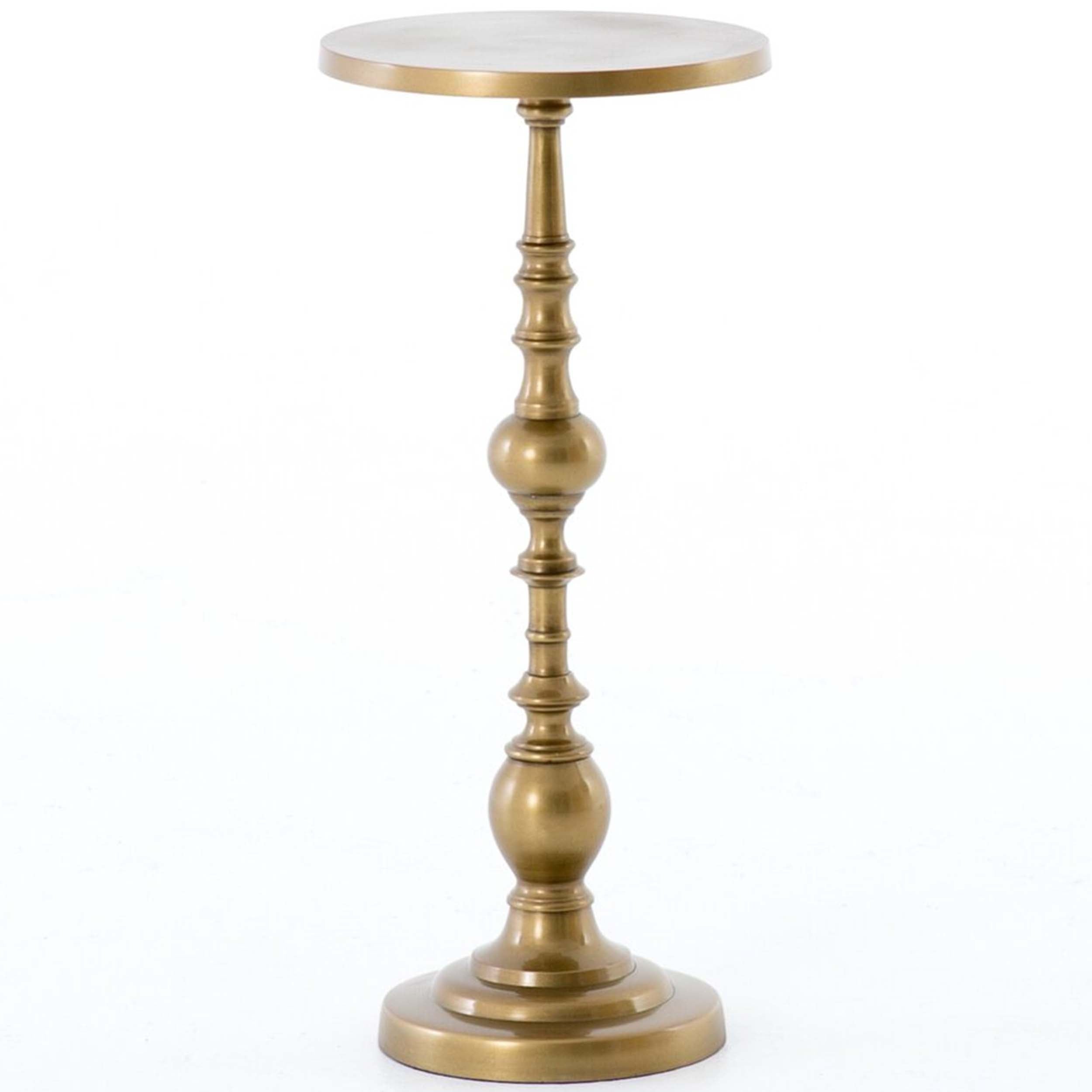 Calhoun End Table, Antique Brass Aluminum