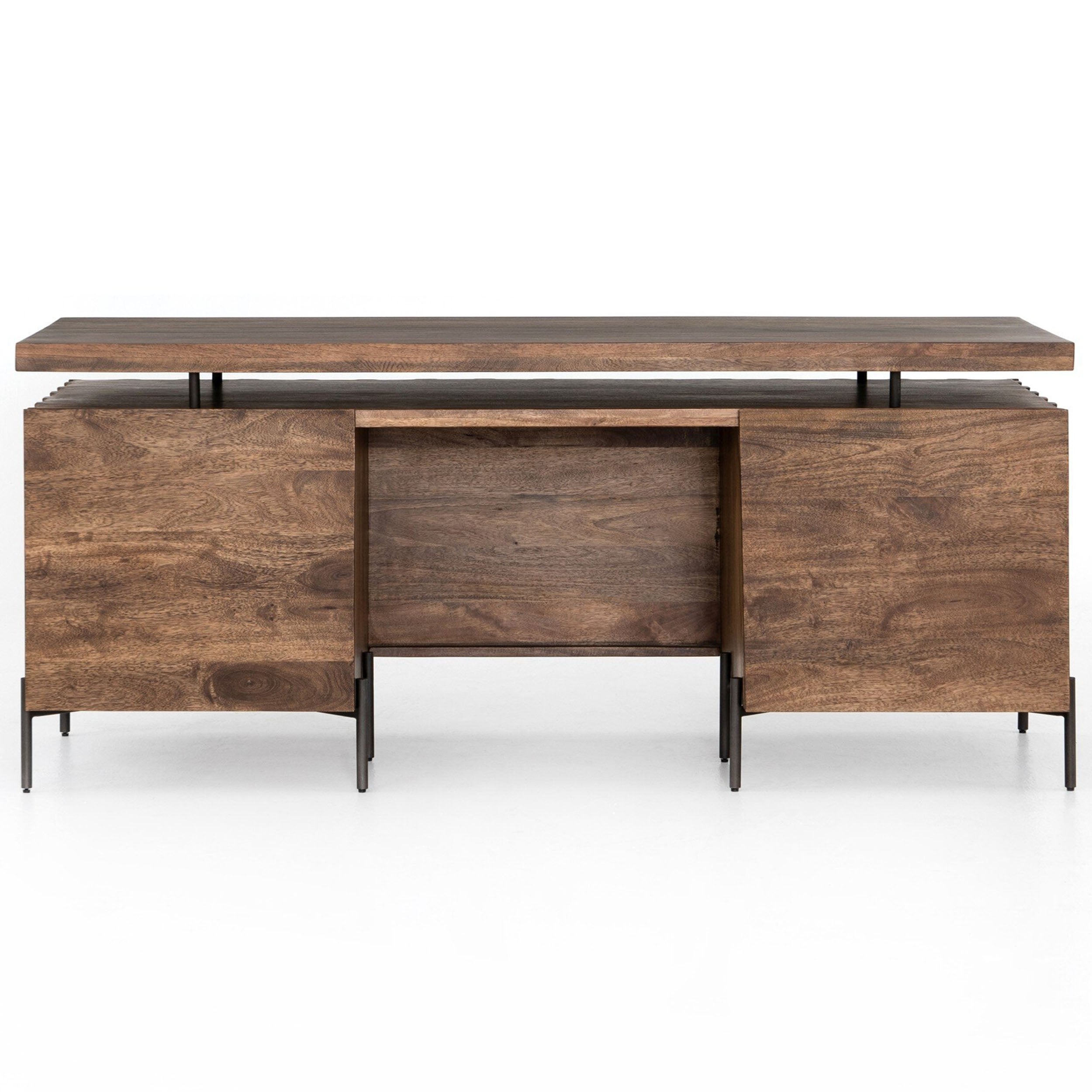 Raffael Desk, Gunmetal, Antique Brown