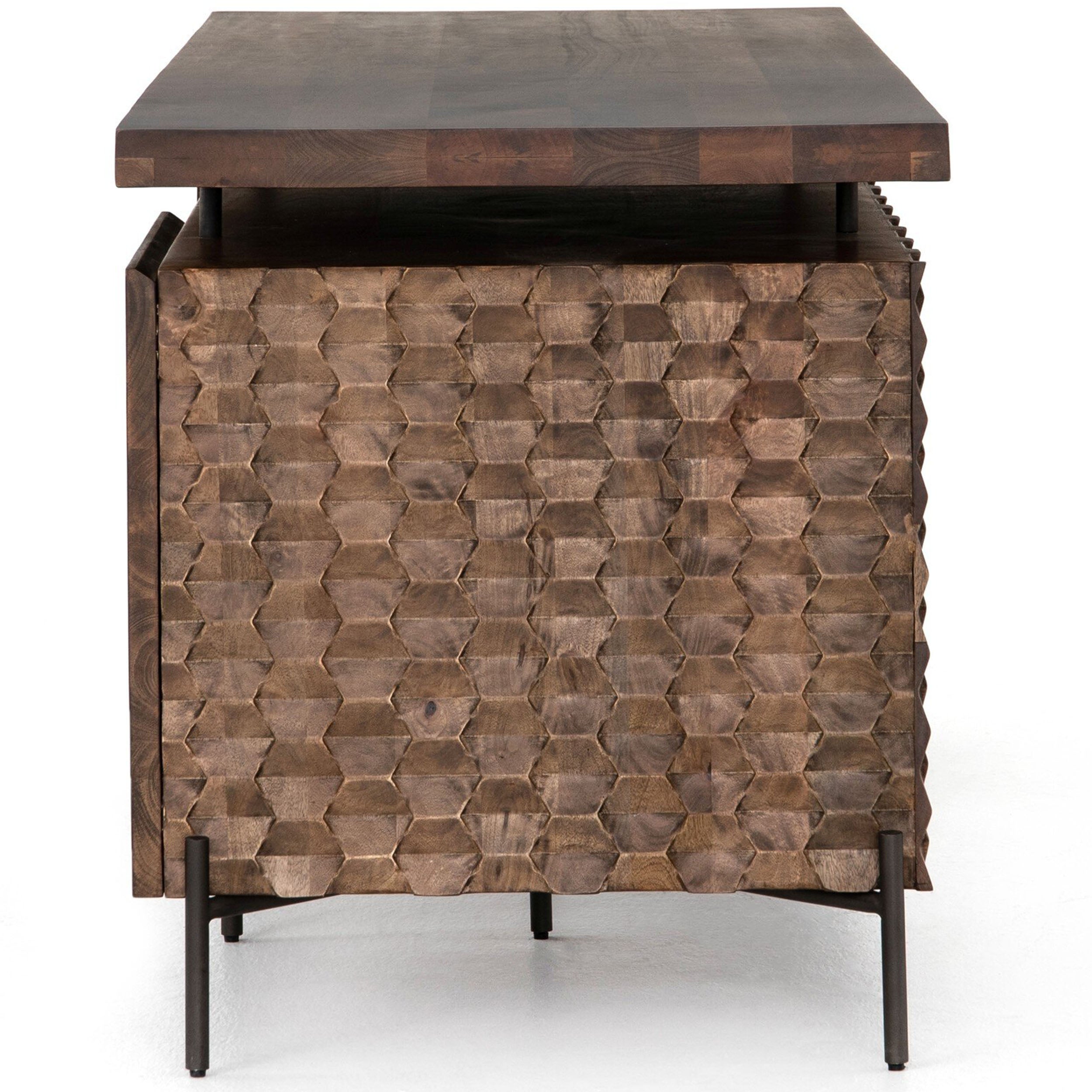 Raffael Desk, Gunmetal, Antique Brown