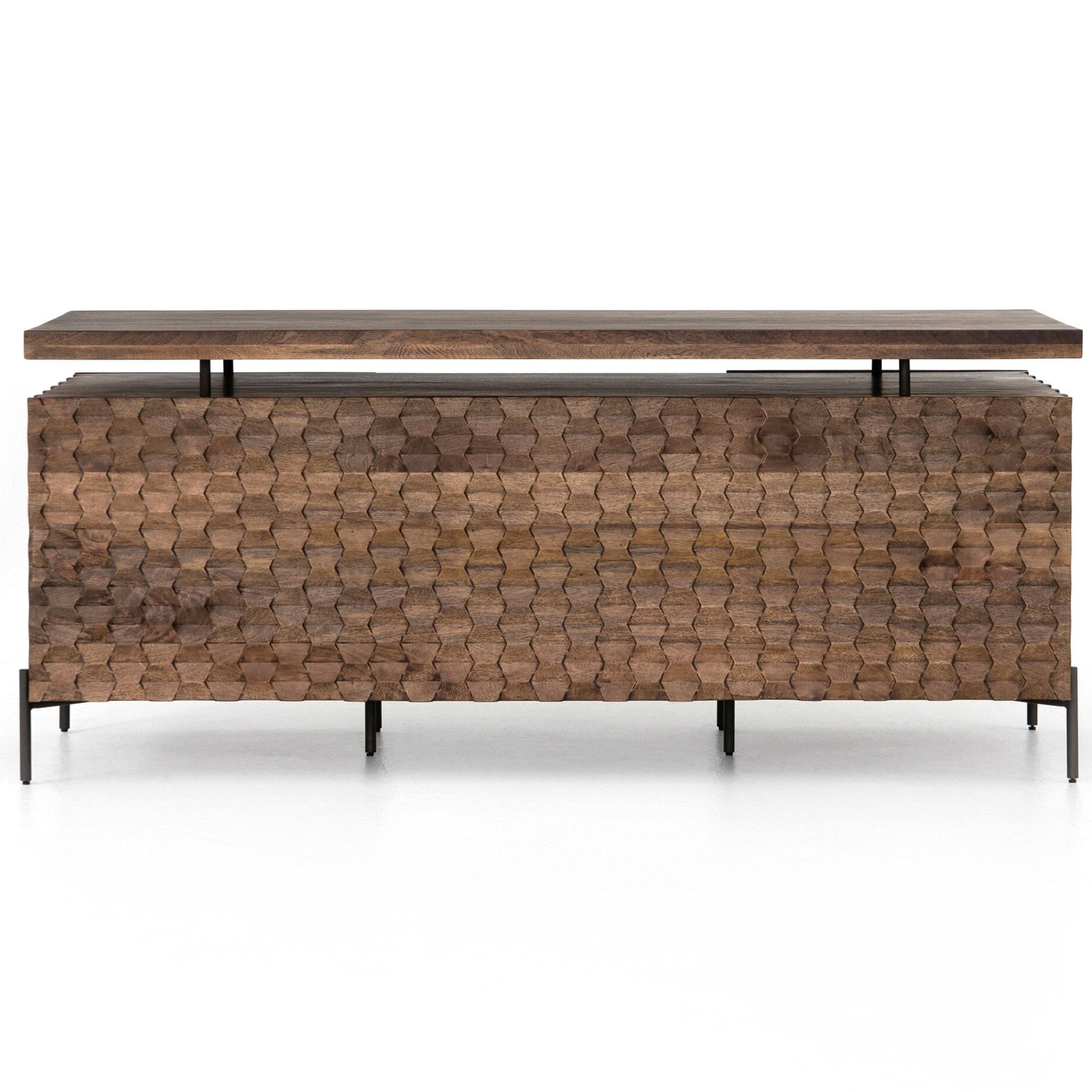 Raffael Desk, Gunmetal, Antique Brown