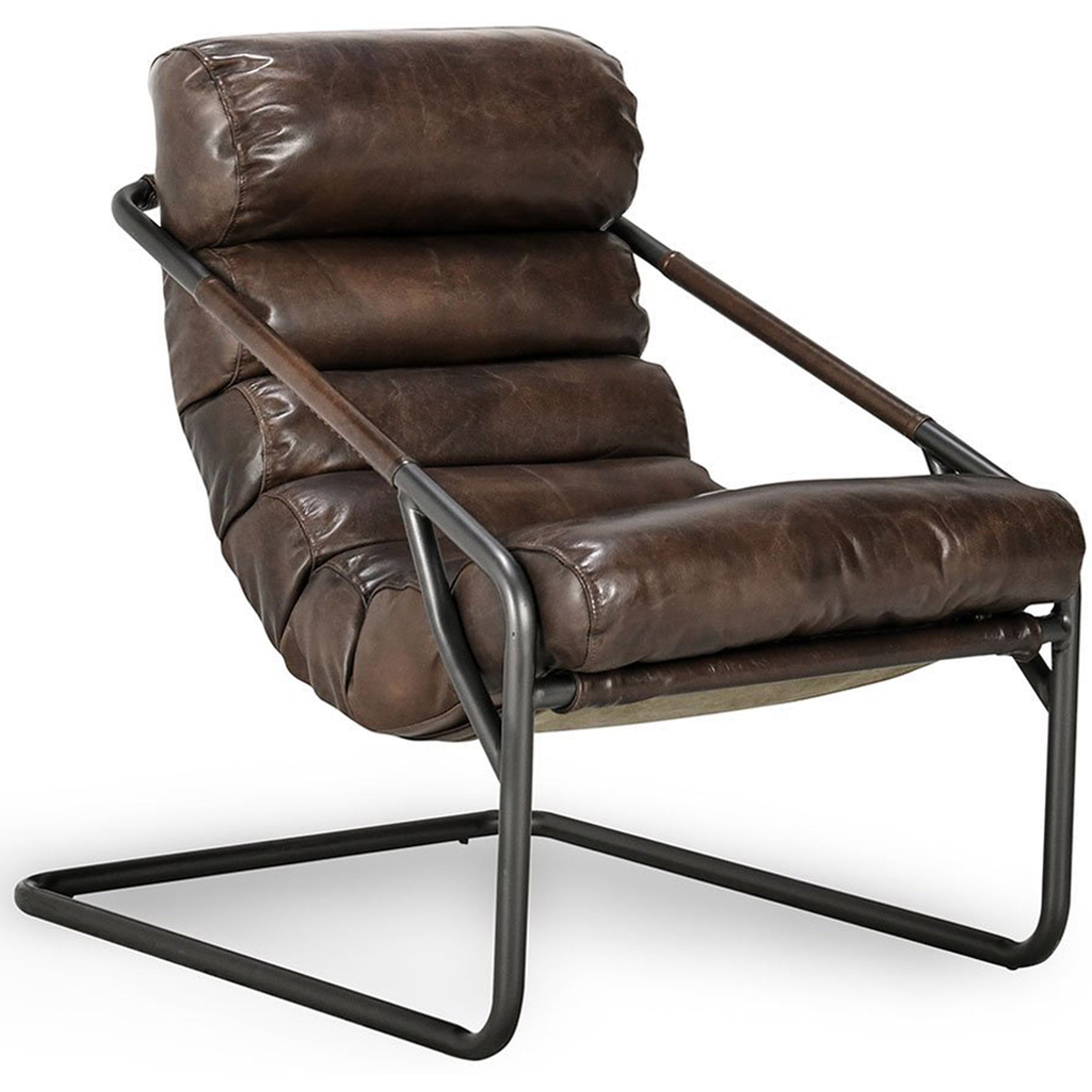 Jackson Leather Accent Chair, Truffle Brown
