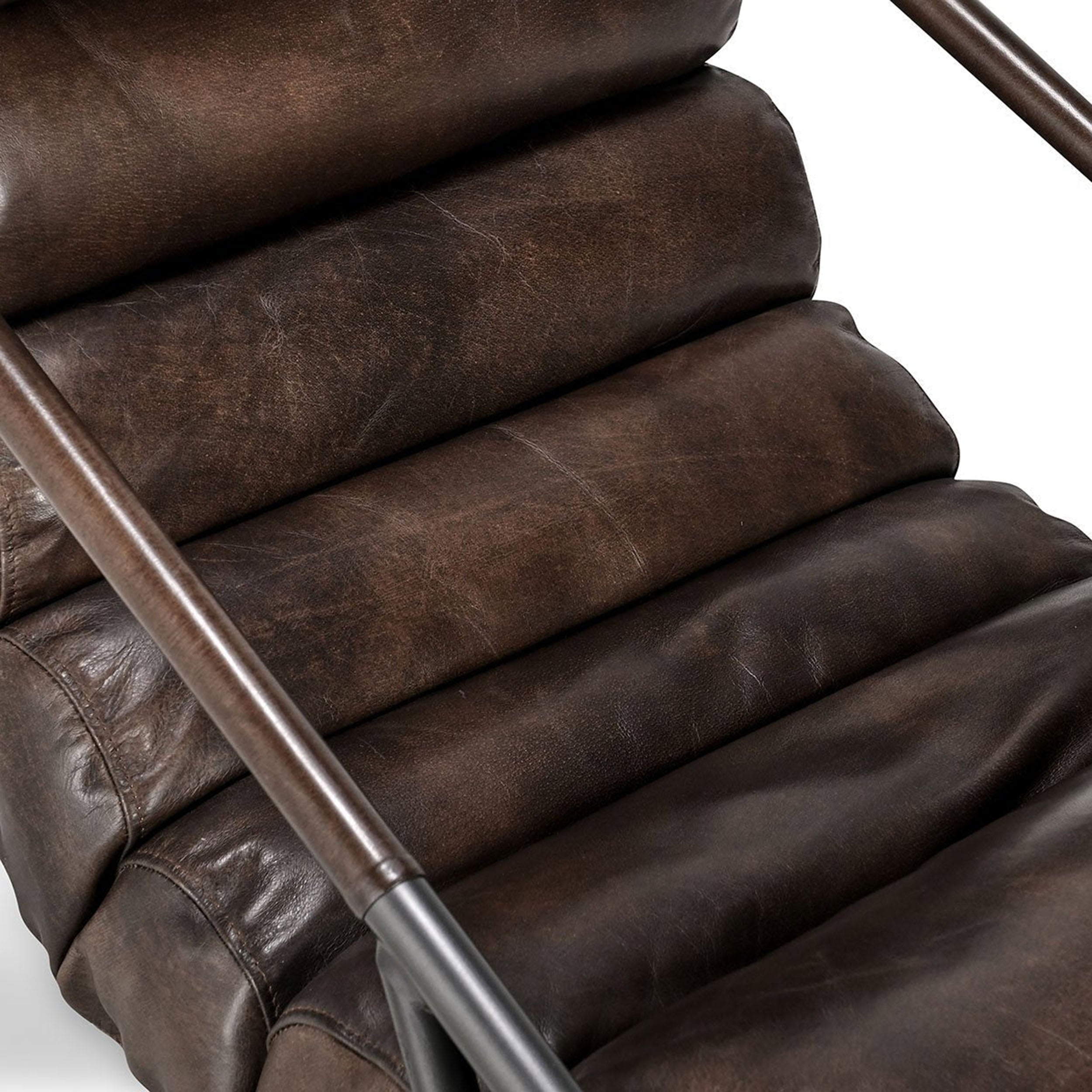Jackson Leather Accent Chair, Truffle Brown