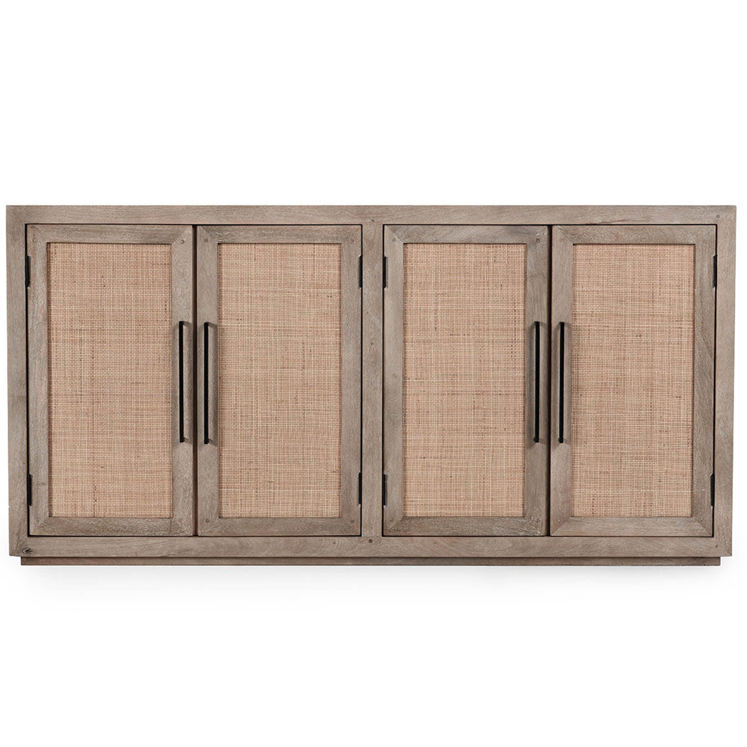 Jenson Solid Wood 4Dr Cabinet, Meadow Taupe