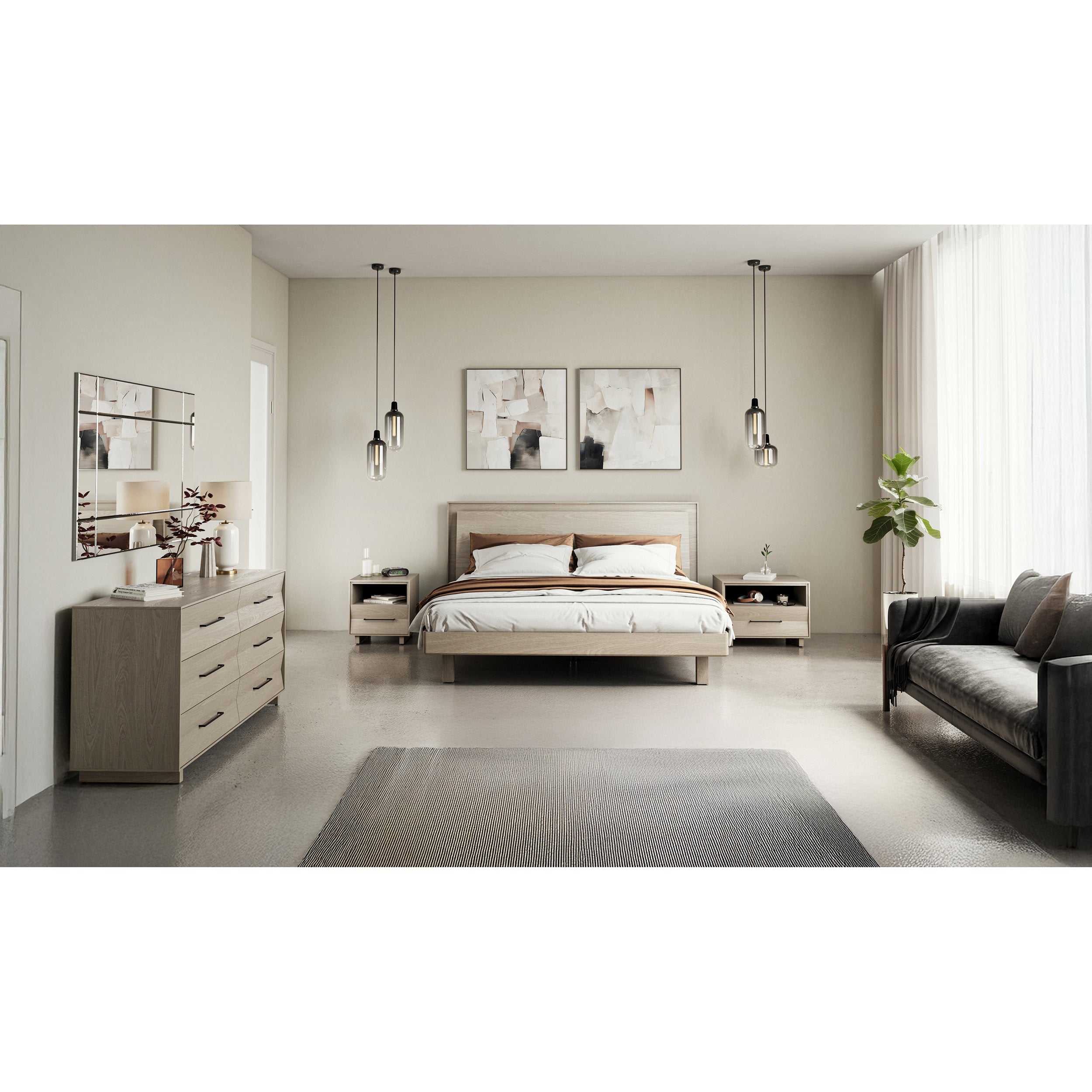 KAVA Bedroom 9619, Washed Oak