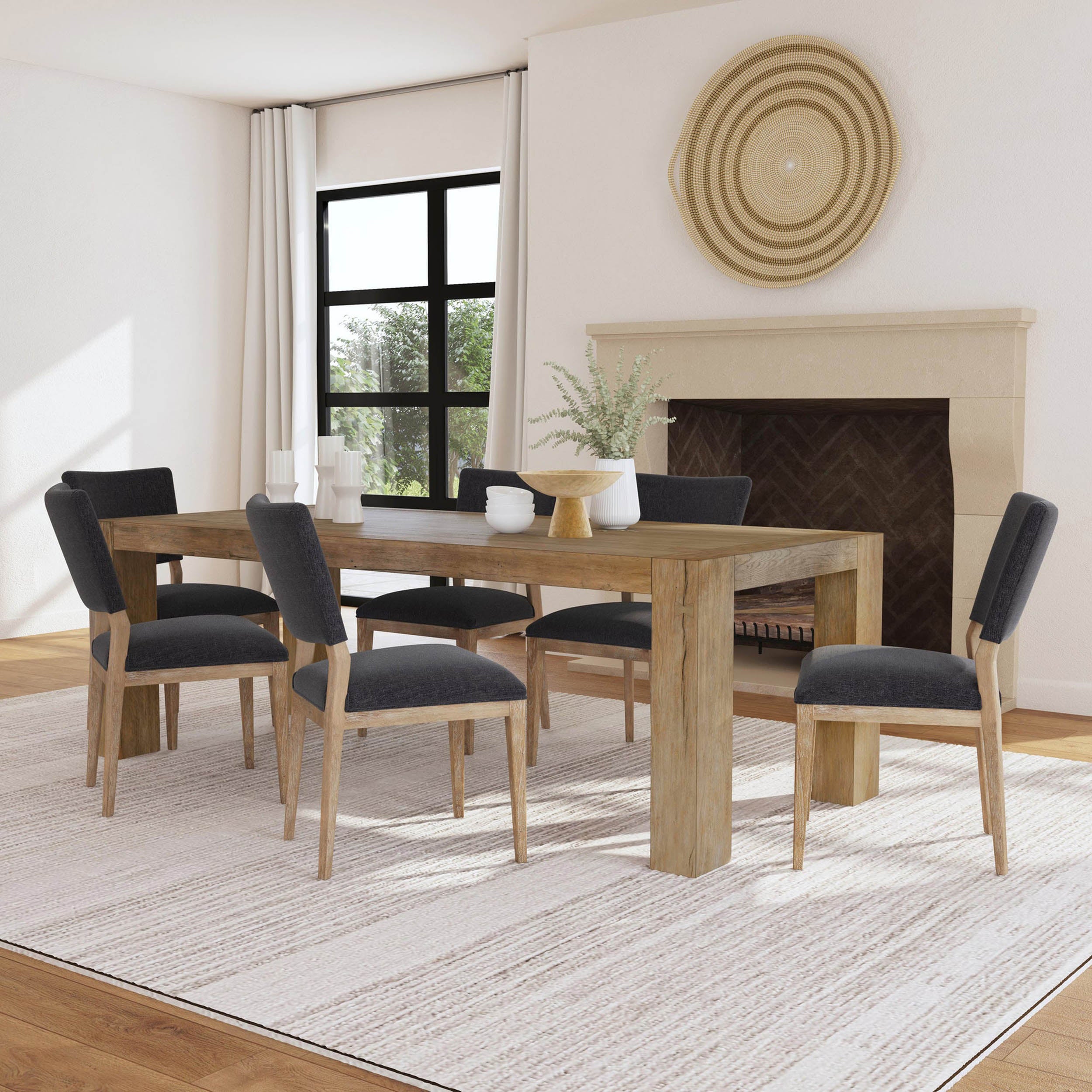 Kingston Rectangular Dining Table, Rustic Brown