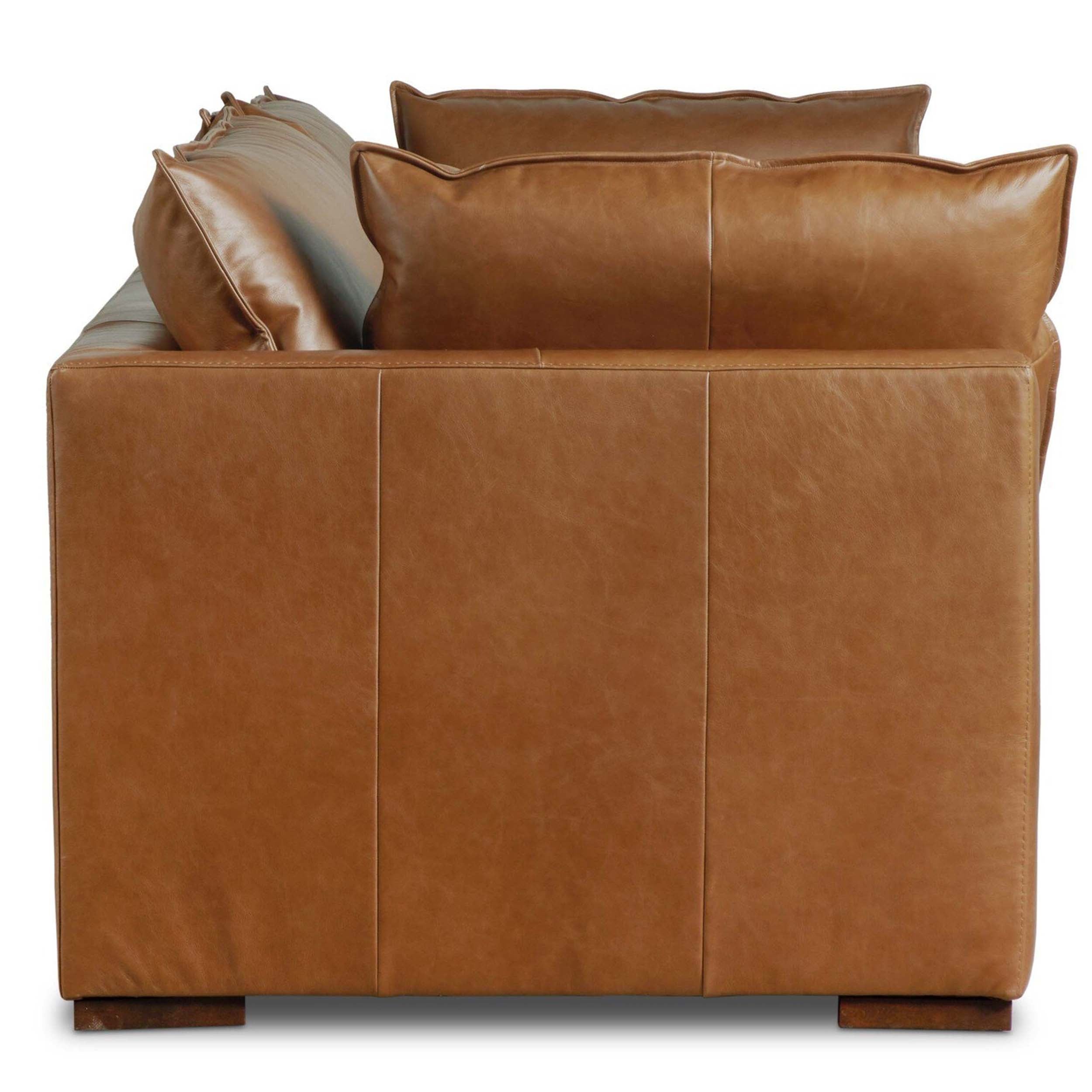 Kosa 108" Leather Sofa, Sonoma Chestnut