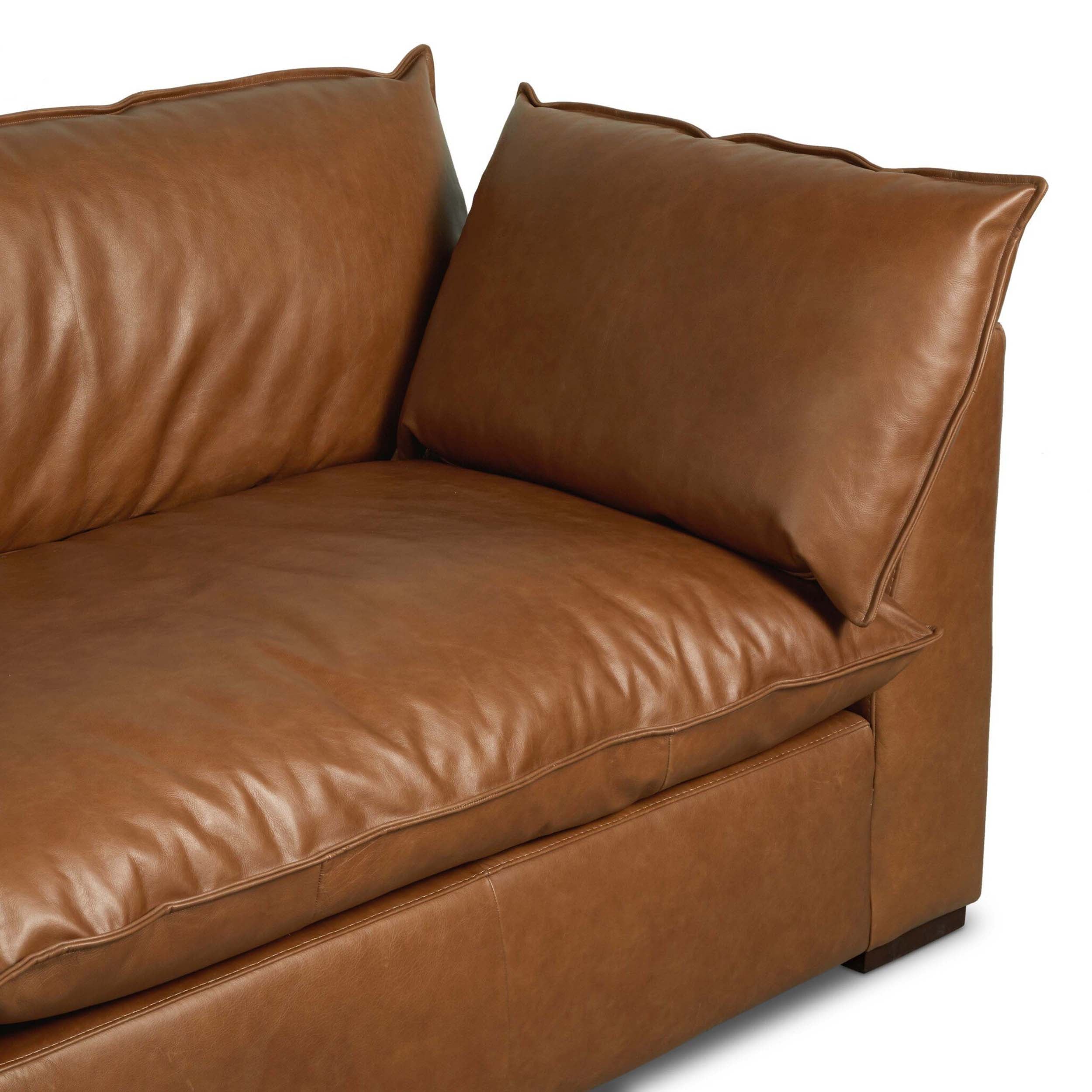 Kosa 108" Leather Sofa, Sonoma Chestnut