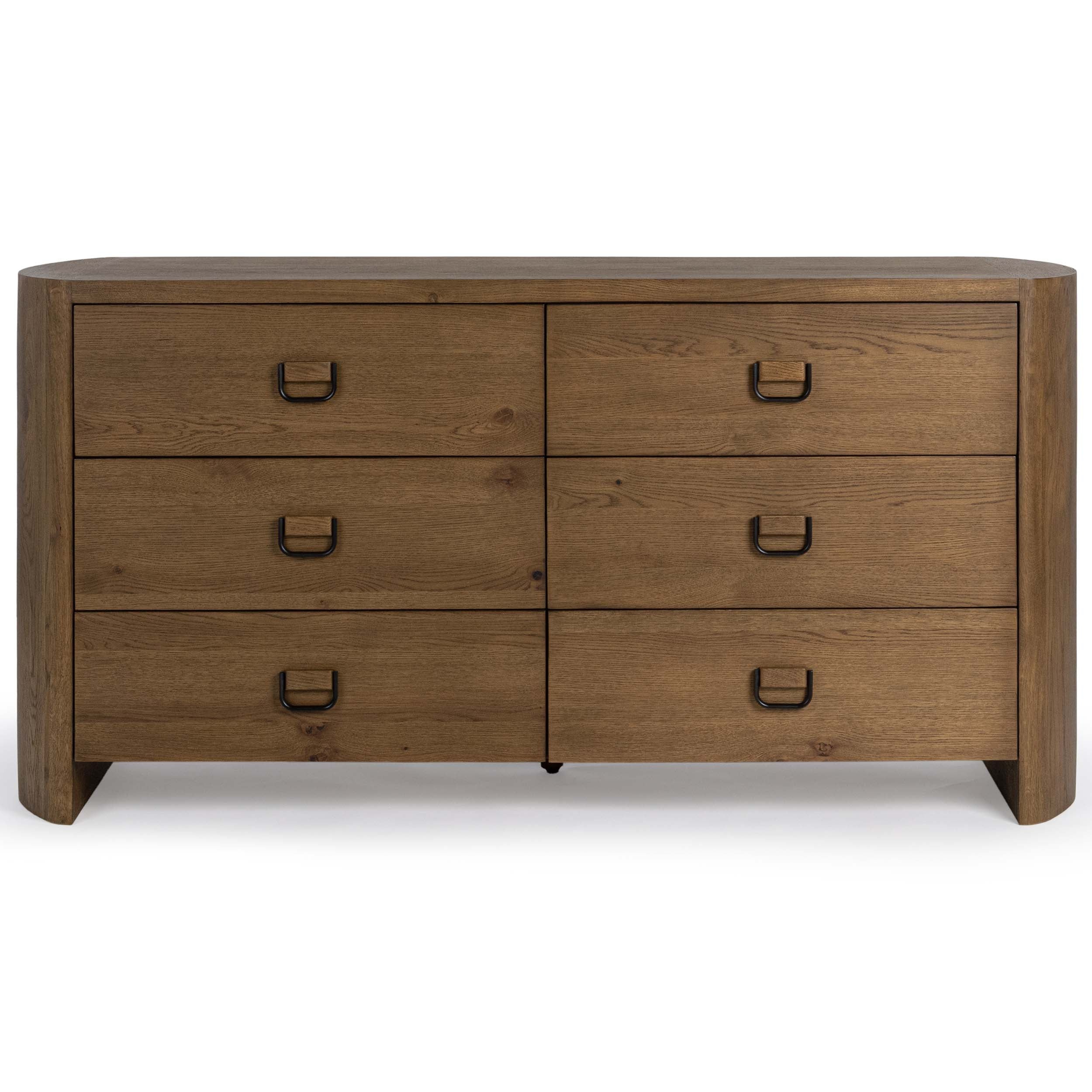 Kyrie 6 Drawer Dresser, Tawny Brown