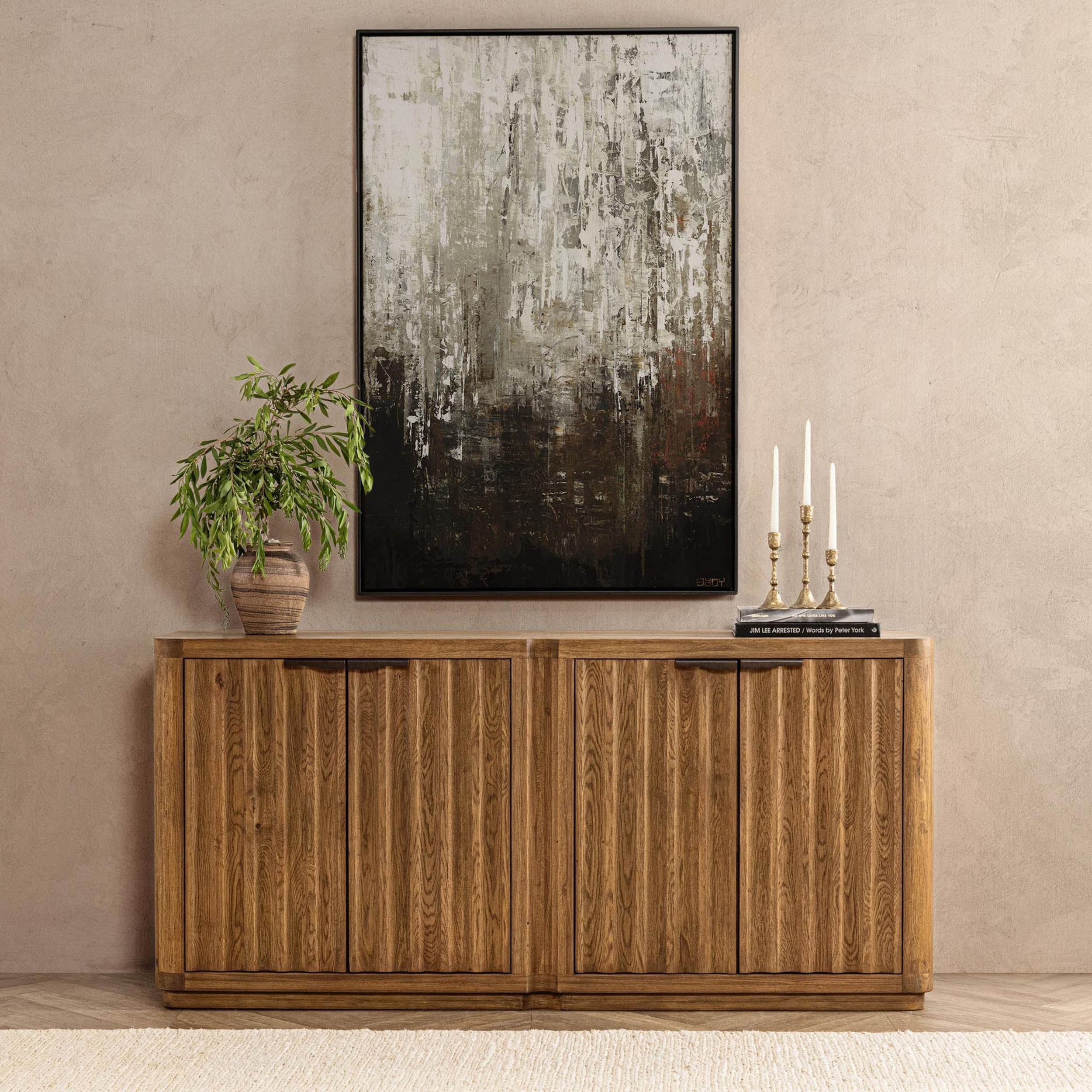 Labelle 4Dr Buffet, Tan Oak