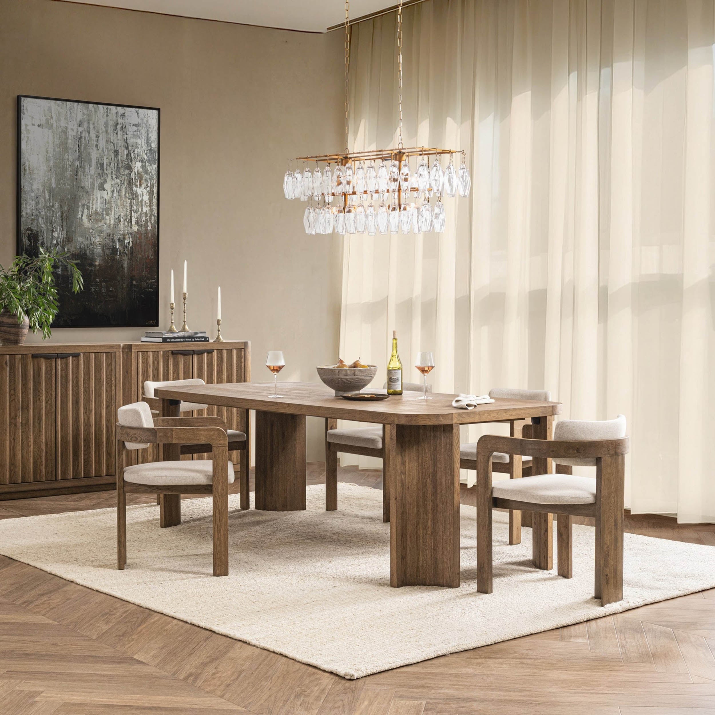 Labelle Dining Table, Tan Oak