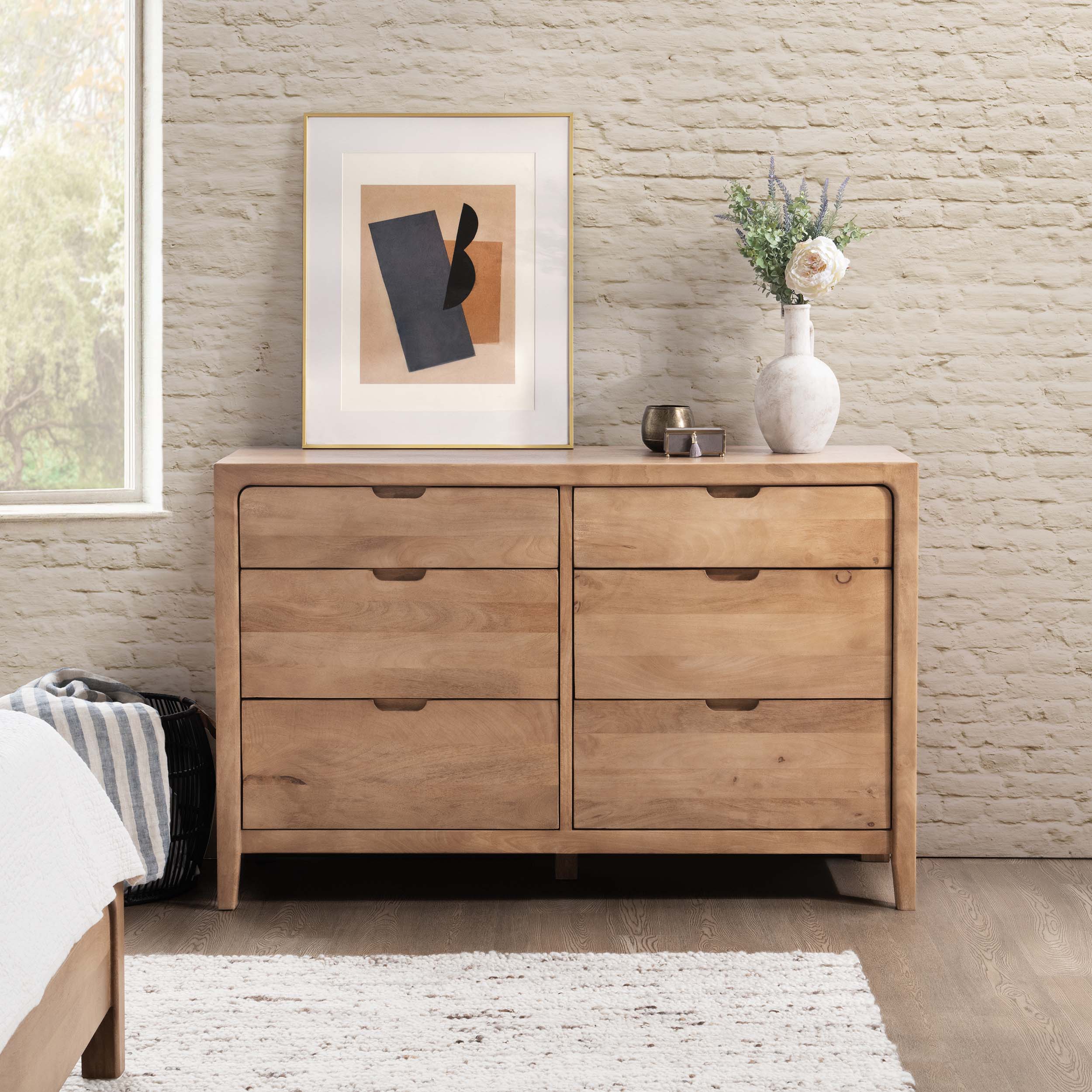 Laguna Solid Wood 6Dwr Dresser, Natural Maple