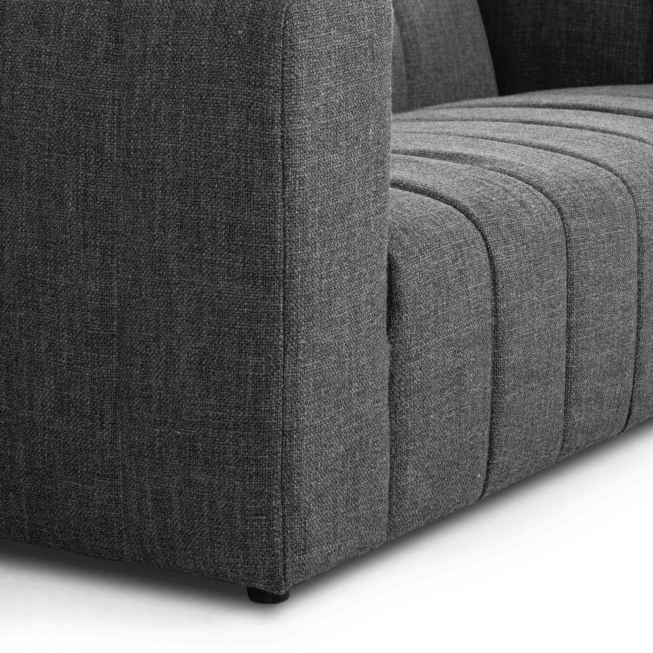 Langham Channeled Sofa, Saxon Charcoal