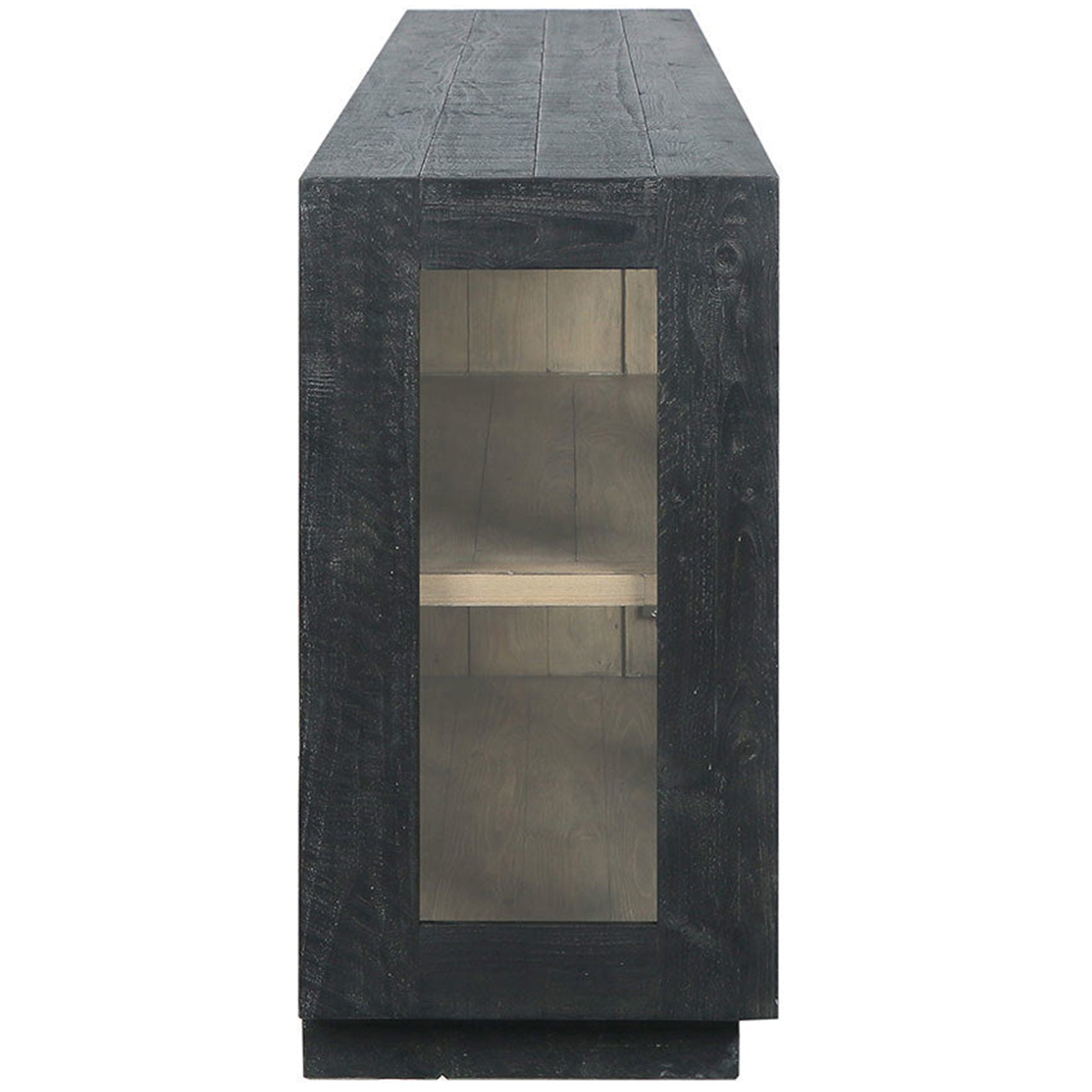 Larson Solid Wood 4 Dr sideboard, Carbon Black