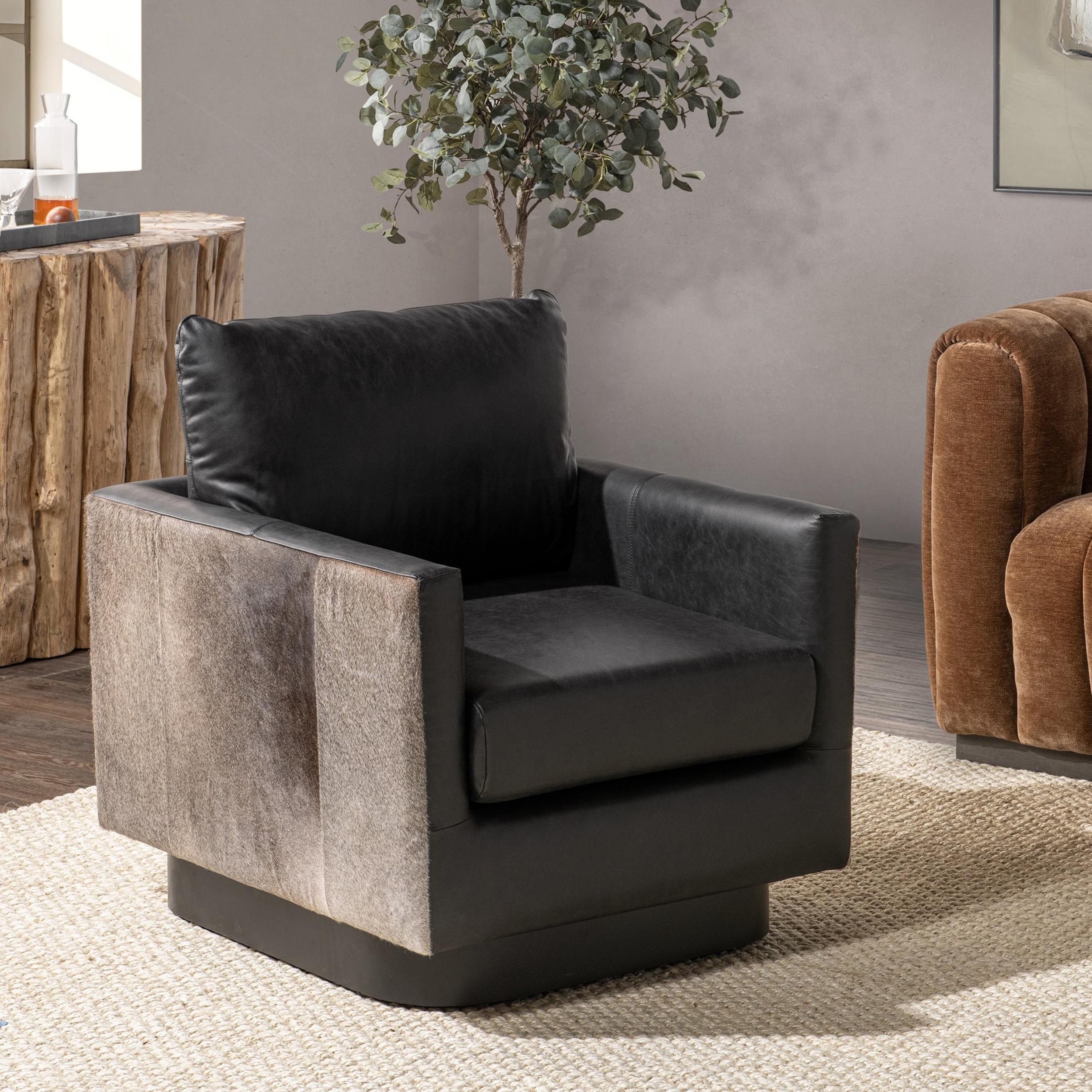 Lathe Swivel Chair, Rustic Shadow
