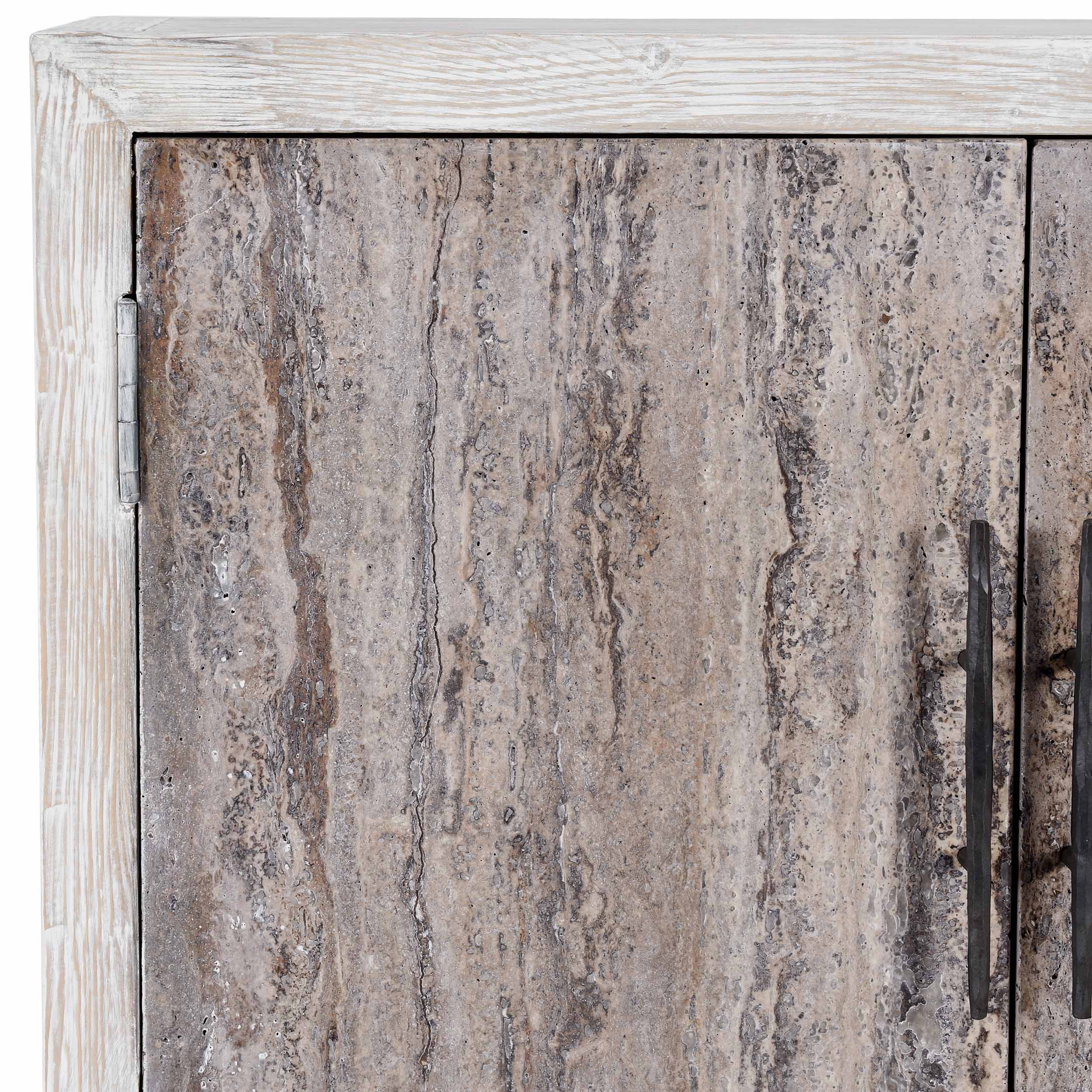 Lisbon Solid Wood 6Dr Cabinet, Timeworm Cream