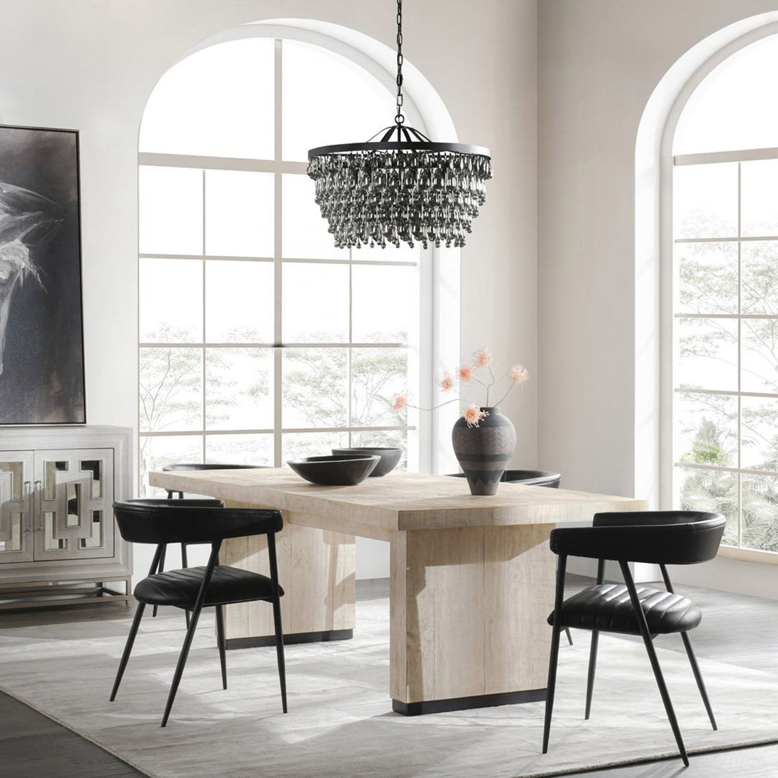 Lynx Dining Table, Antique White