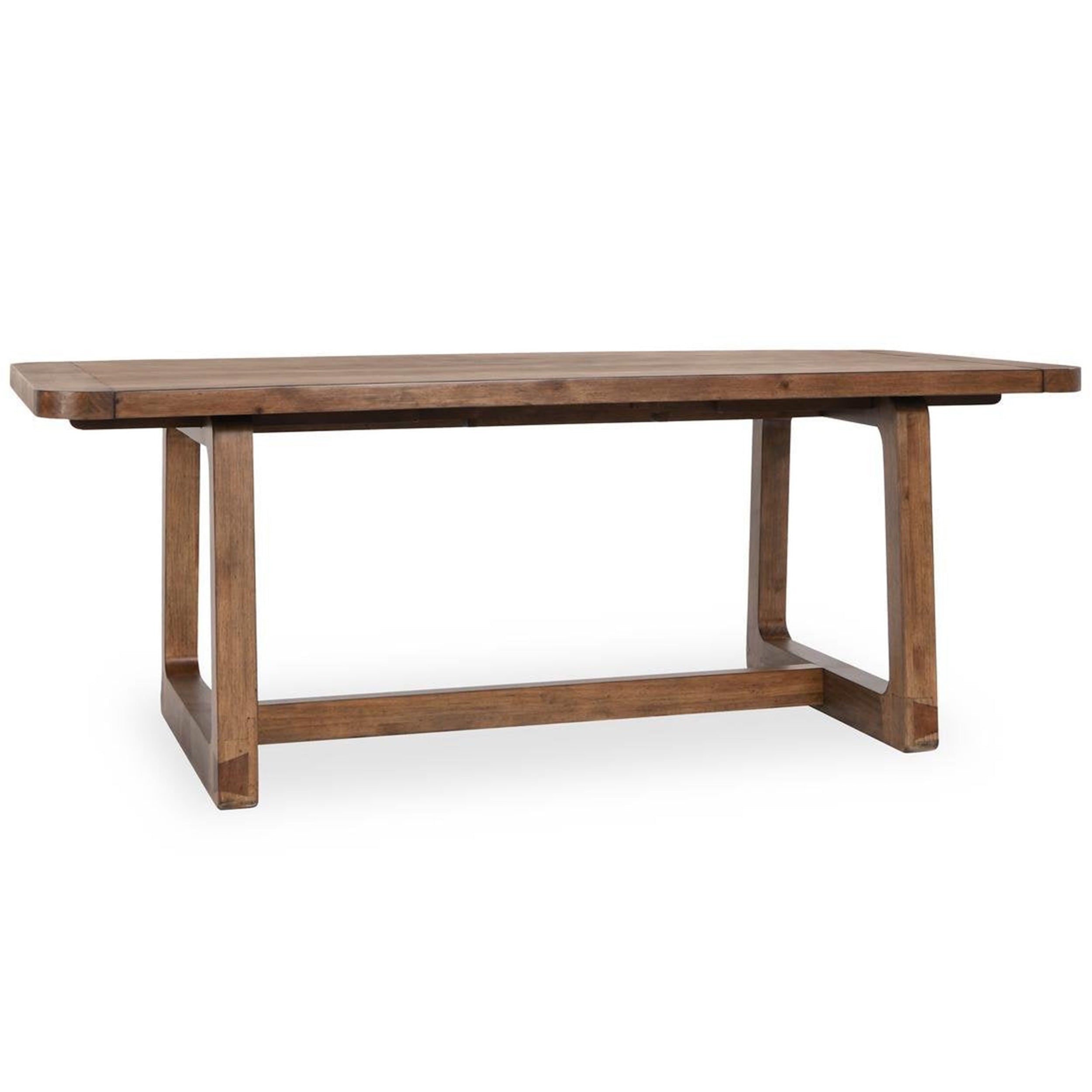 Lyra Pine Extension Dining Table, Smoked Brown
