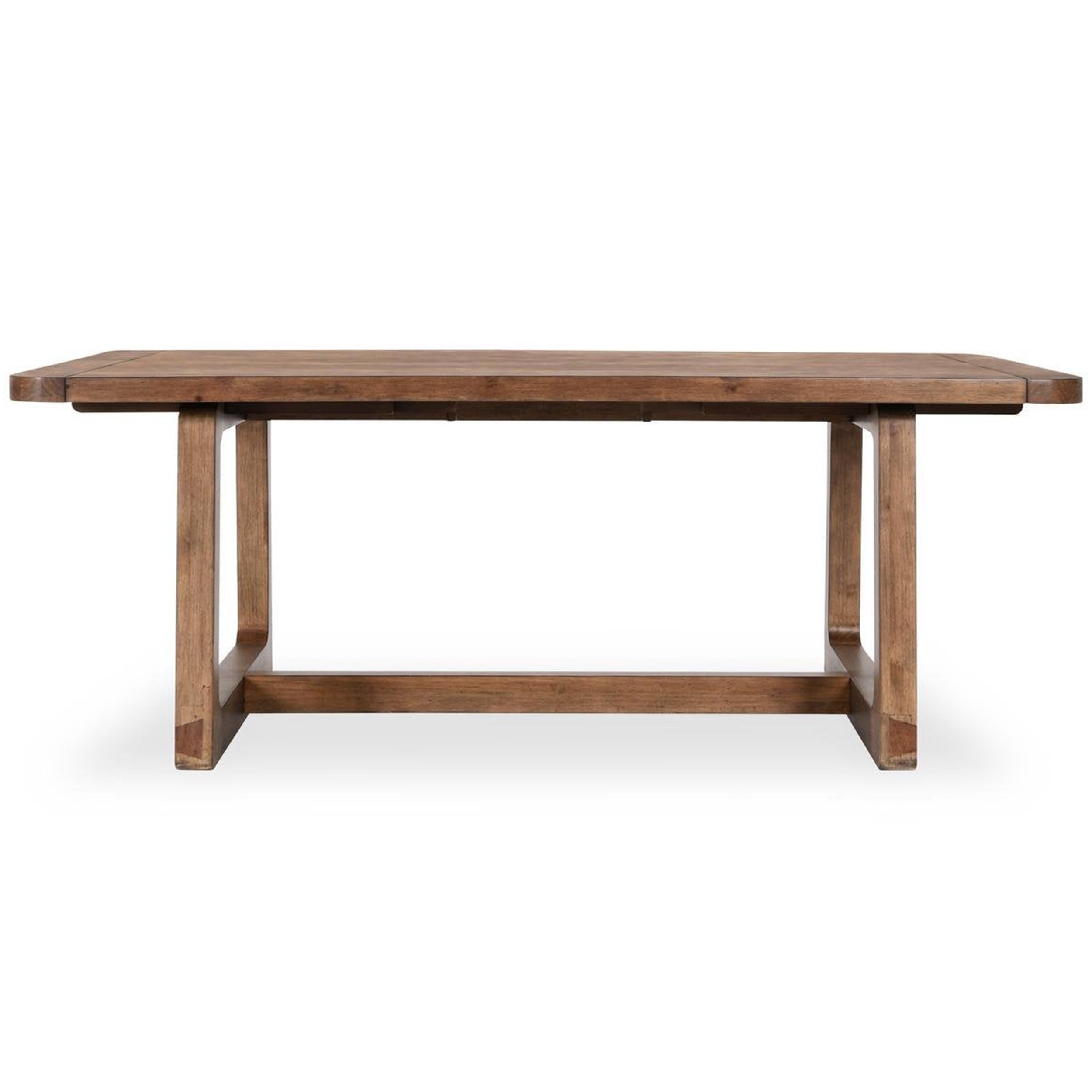 Lyra Pine Extension Dining Table, Smoked Brown