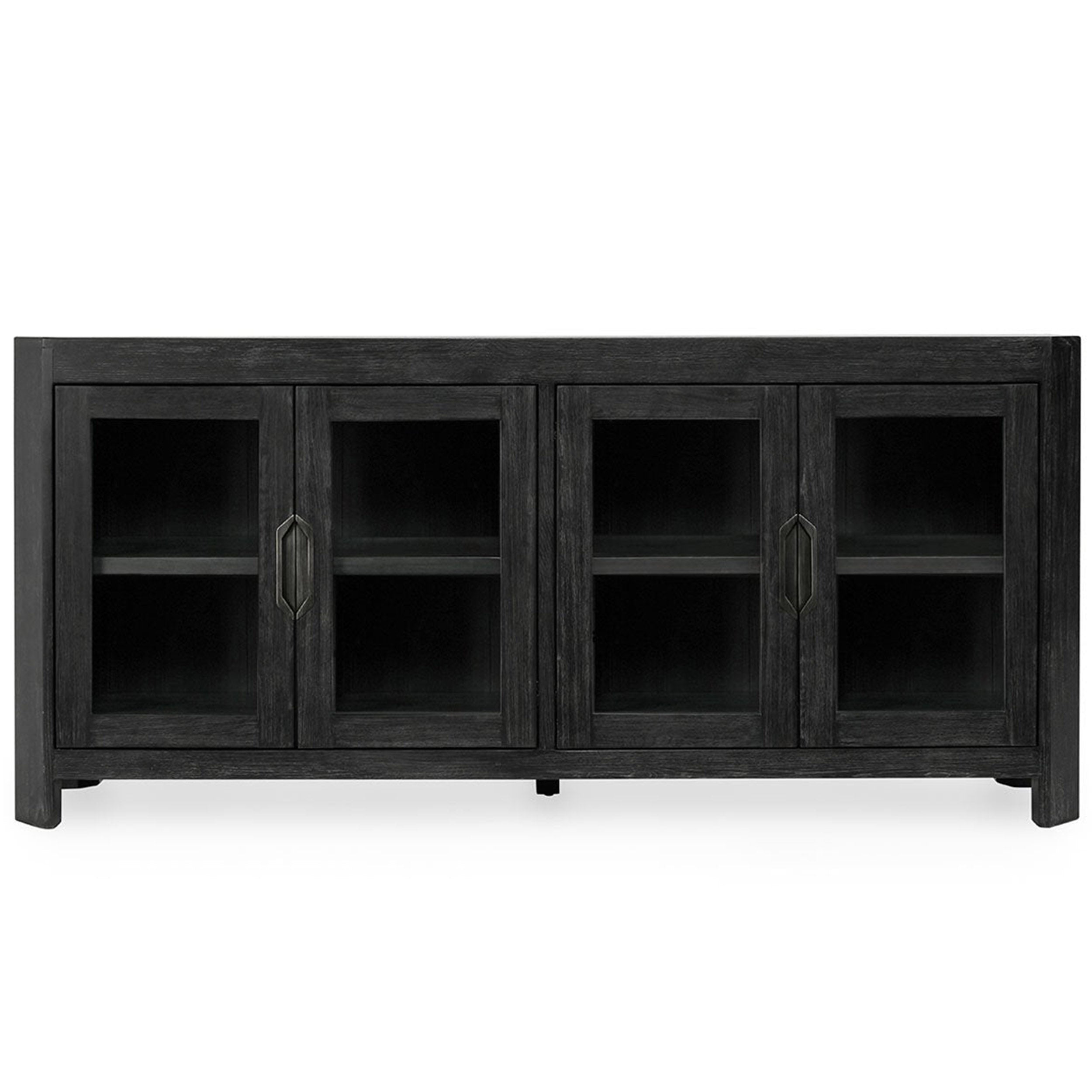 Macarthur Solid Wood Cabinet, Aged Black