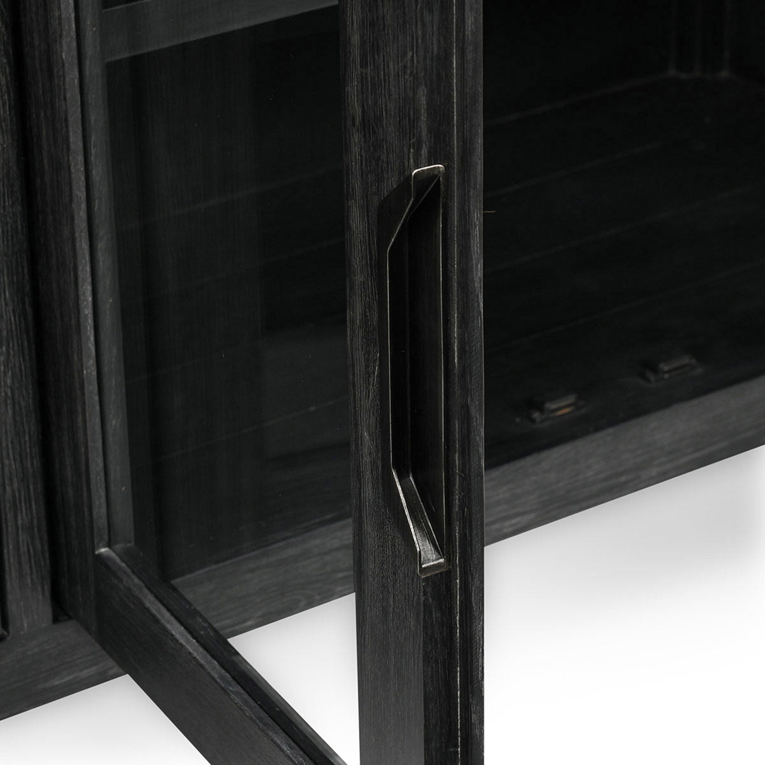 Macarthur Solid Wood Cabinet, Aged Black