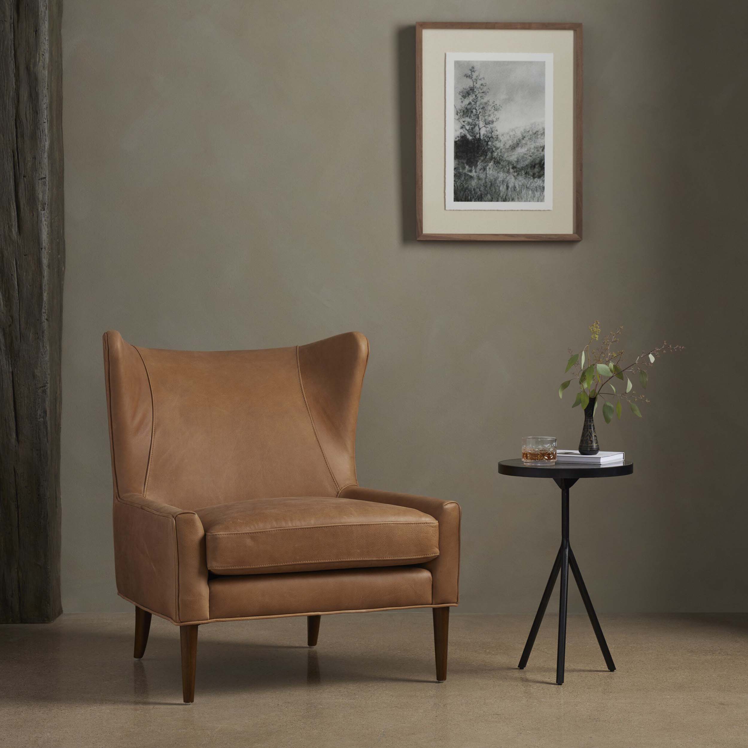Marlow Wing Chair, Palermo Cognac