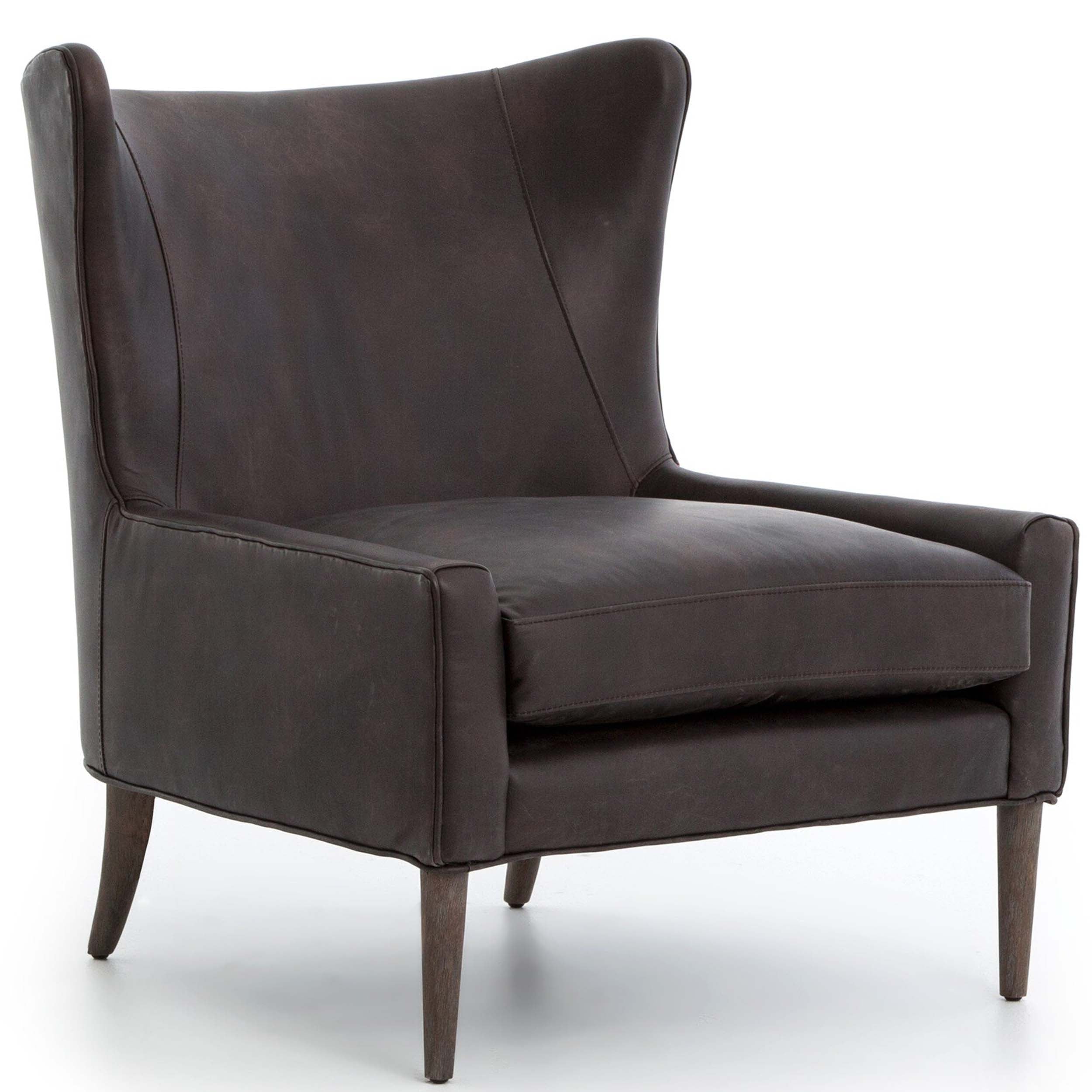 Marlow Wing Chair, Vintage Black