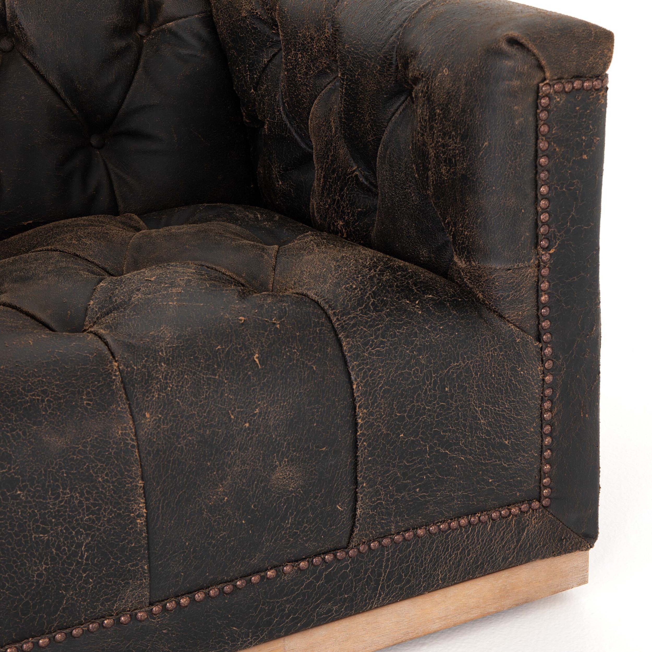 Maxx Swivel Chair, Destroyed Black