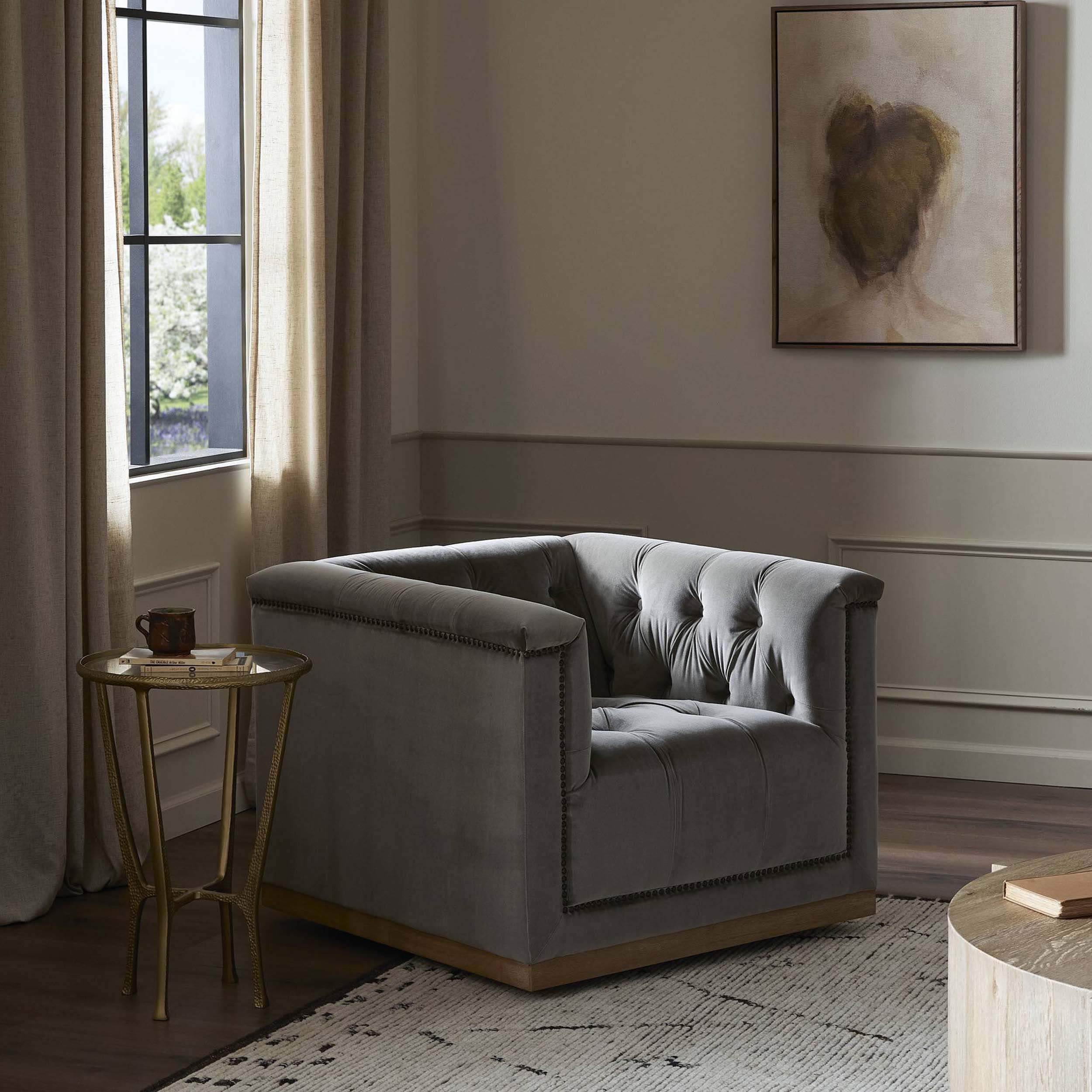 Maxx Swivel Chair, Sapphire Birch