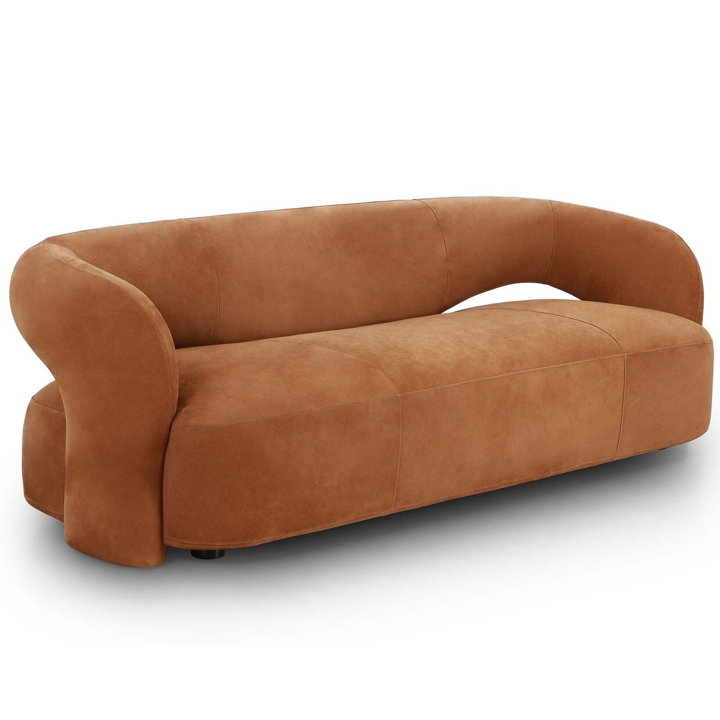 Mazie Sofa, Nubuck Cognac