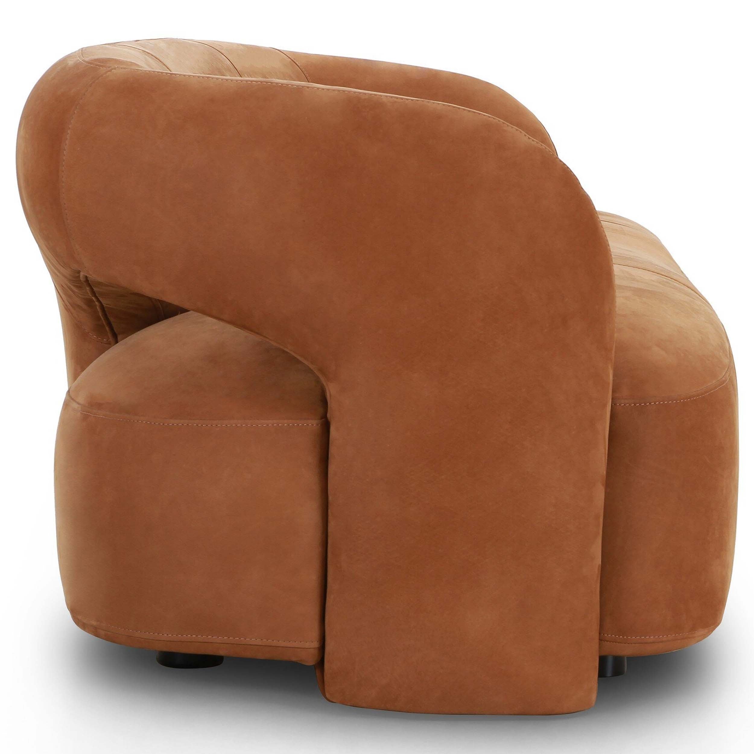 Mazie Sofa, Nubuck Cognac