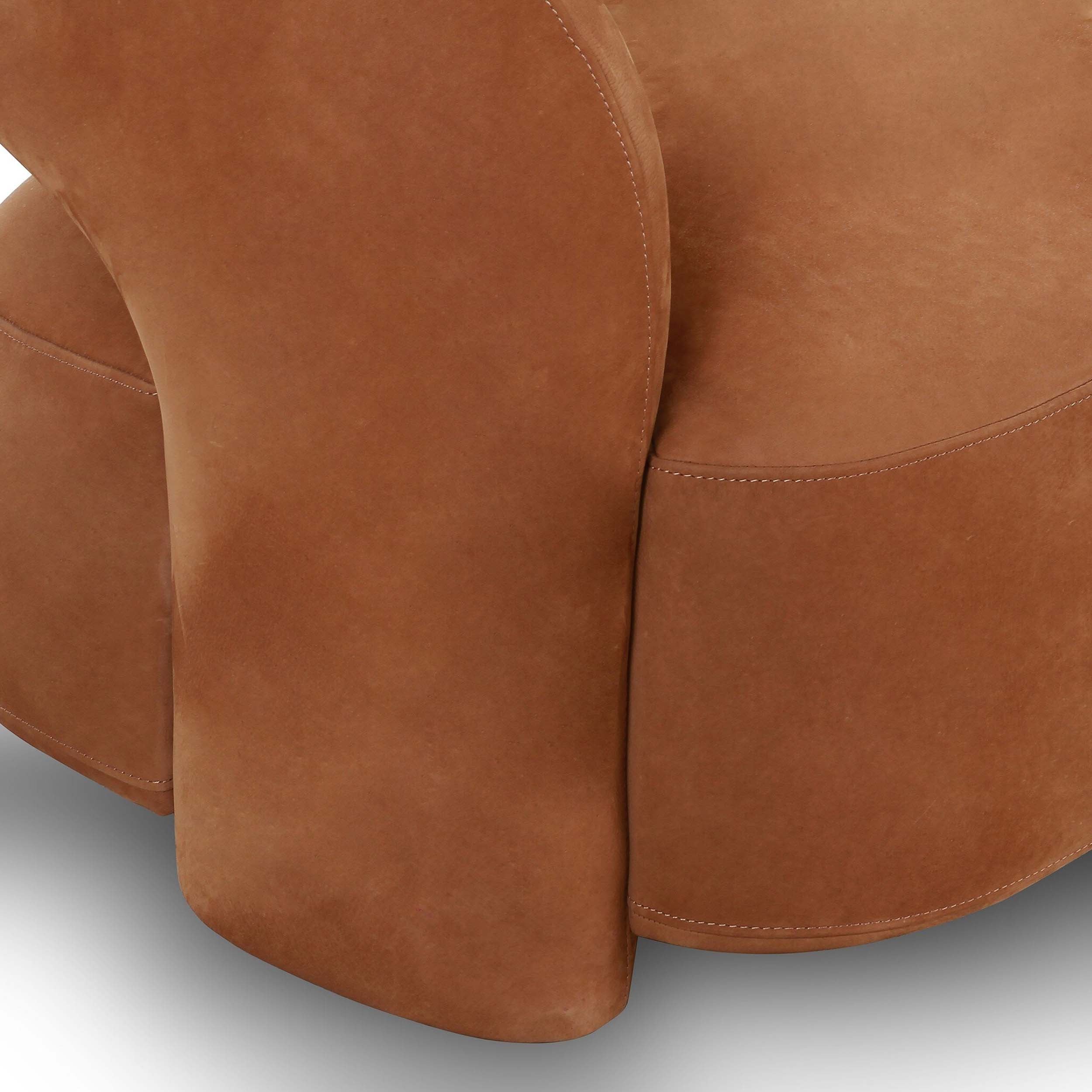 Mazie Sofa, Nubuck Cognac