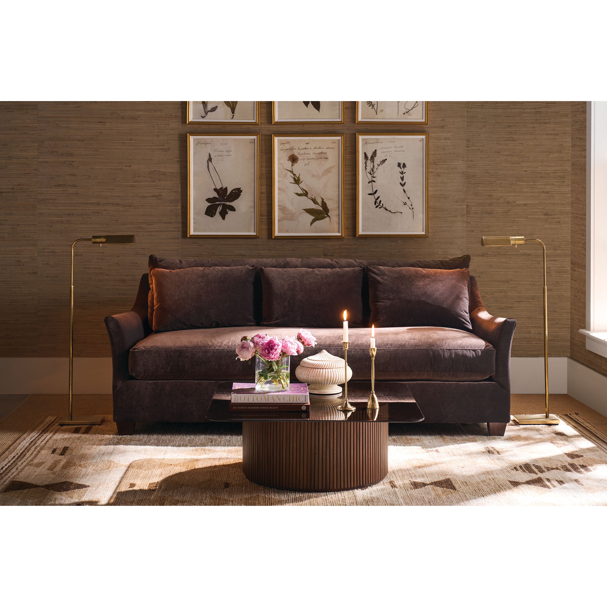 Moreau Quick Ship 98" Sofa, Brown
