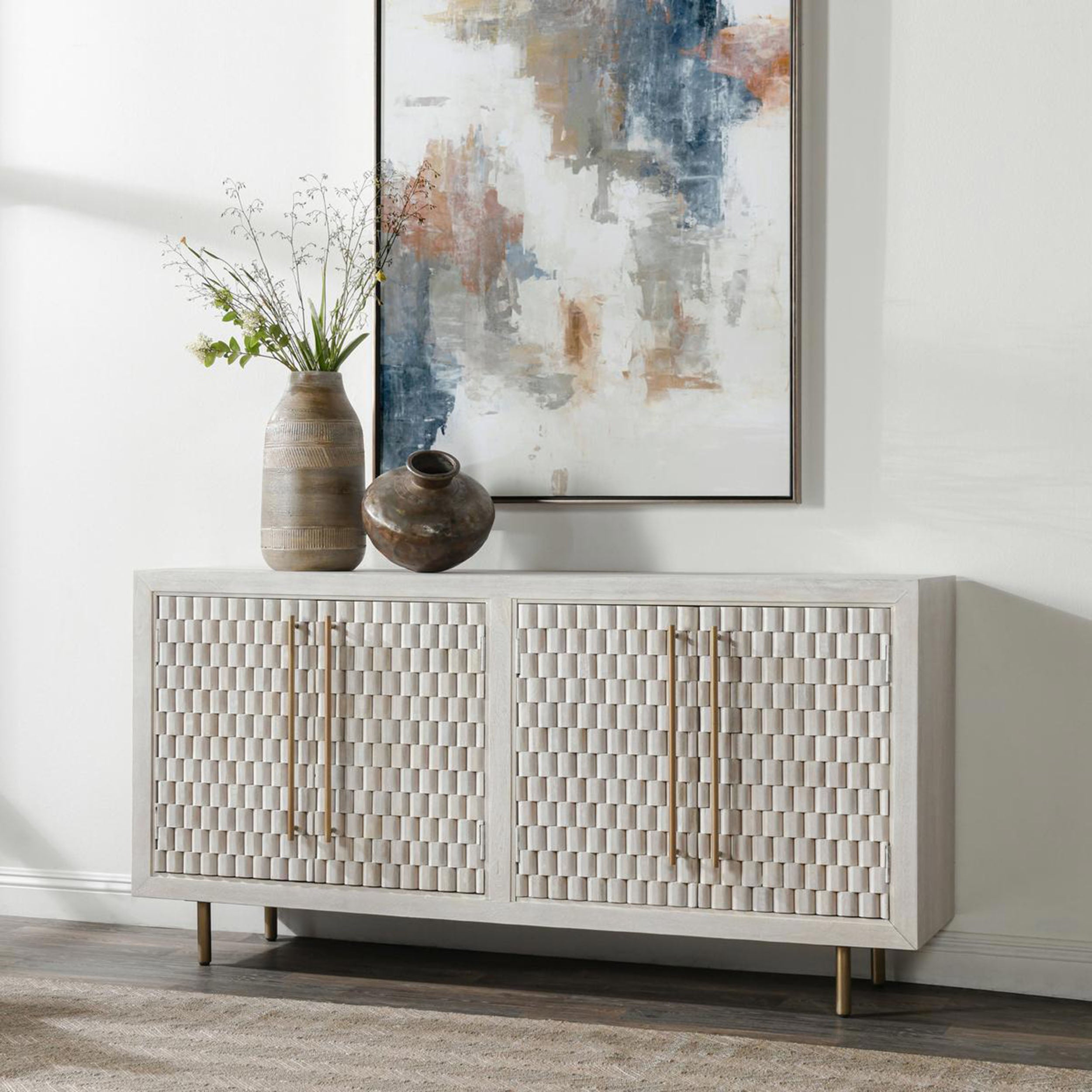 Norwood 4Dr Buffet, Coastal White