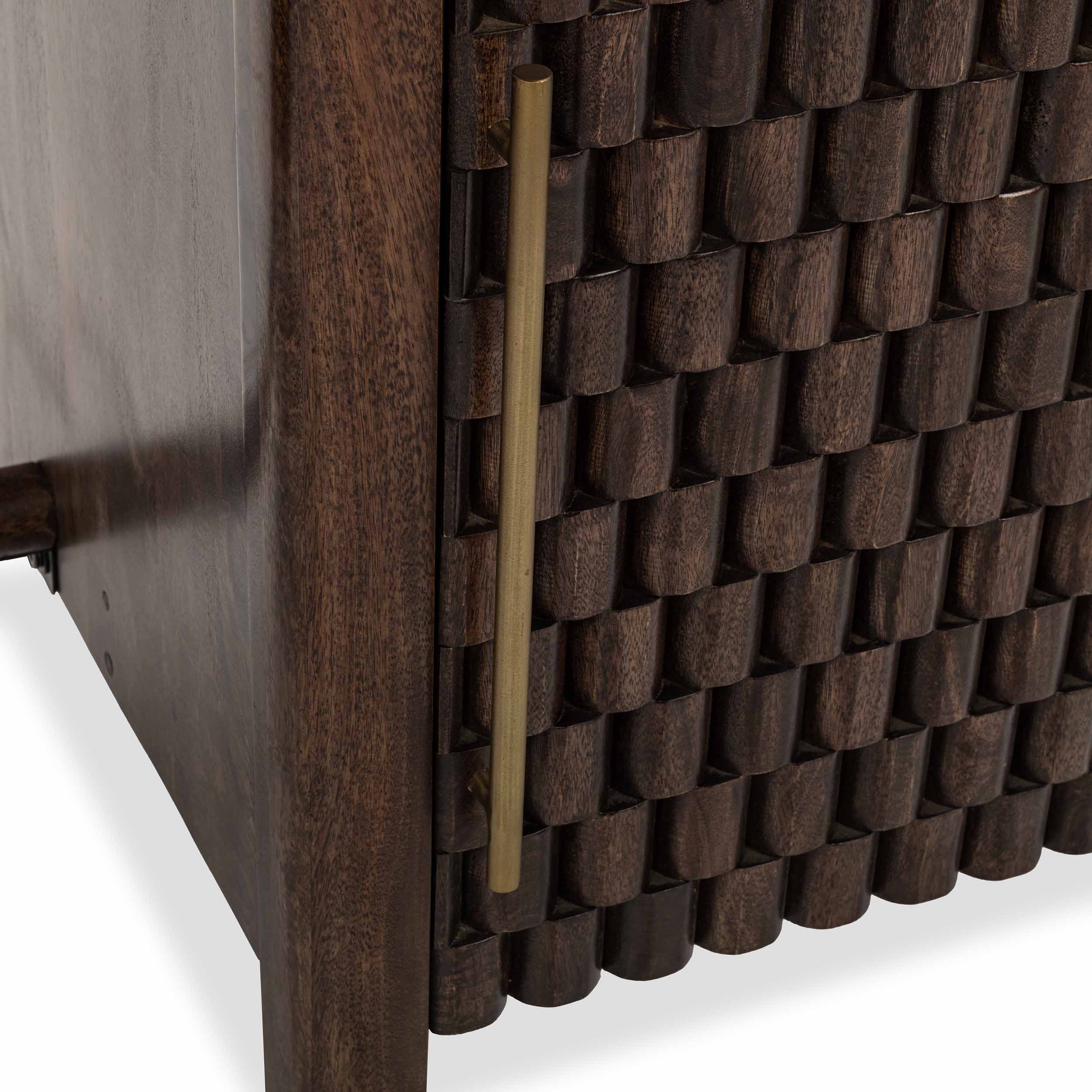 Norwood Solid Wood Desk, Bark Brown
