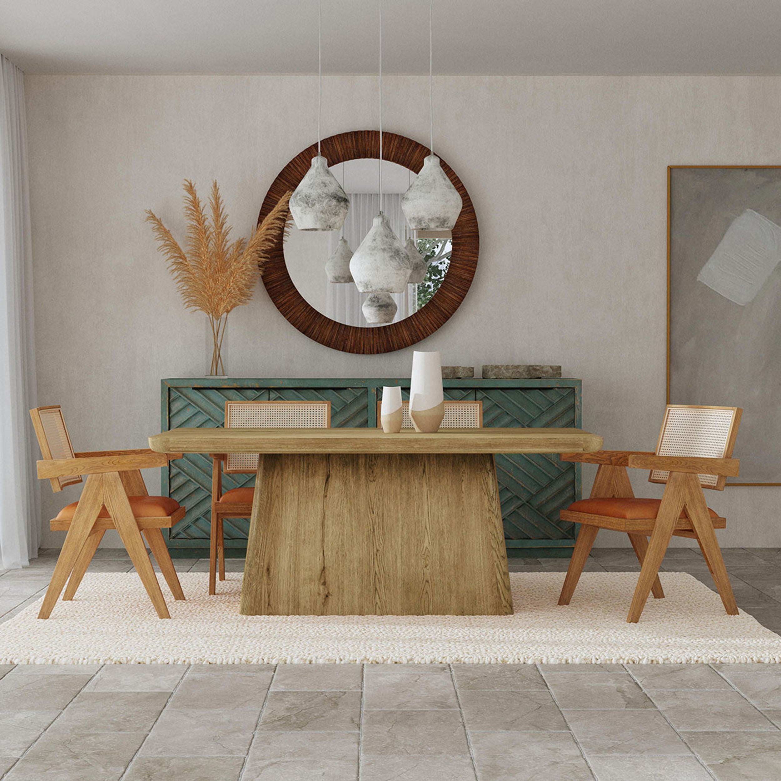 Orlando Dining Table, Light Brown