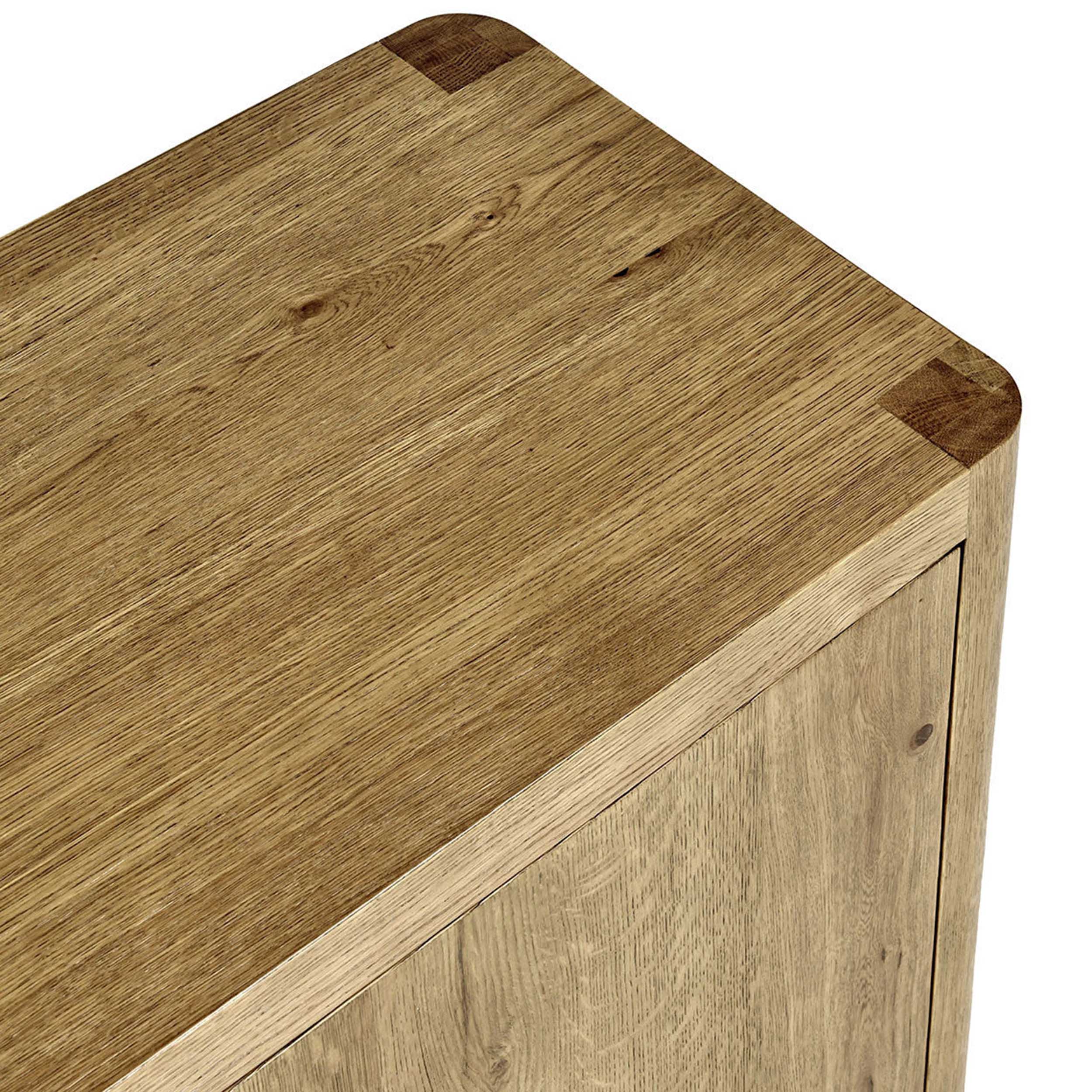 Orlando Solid Wood 4Dr Buffet, Light Brown
