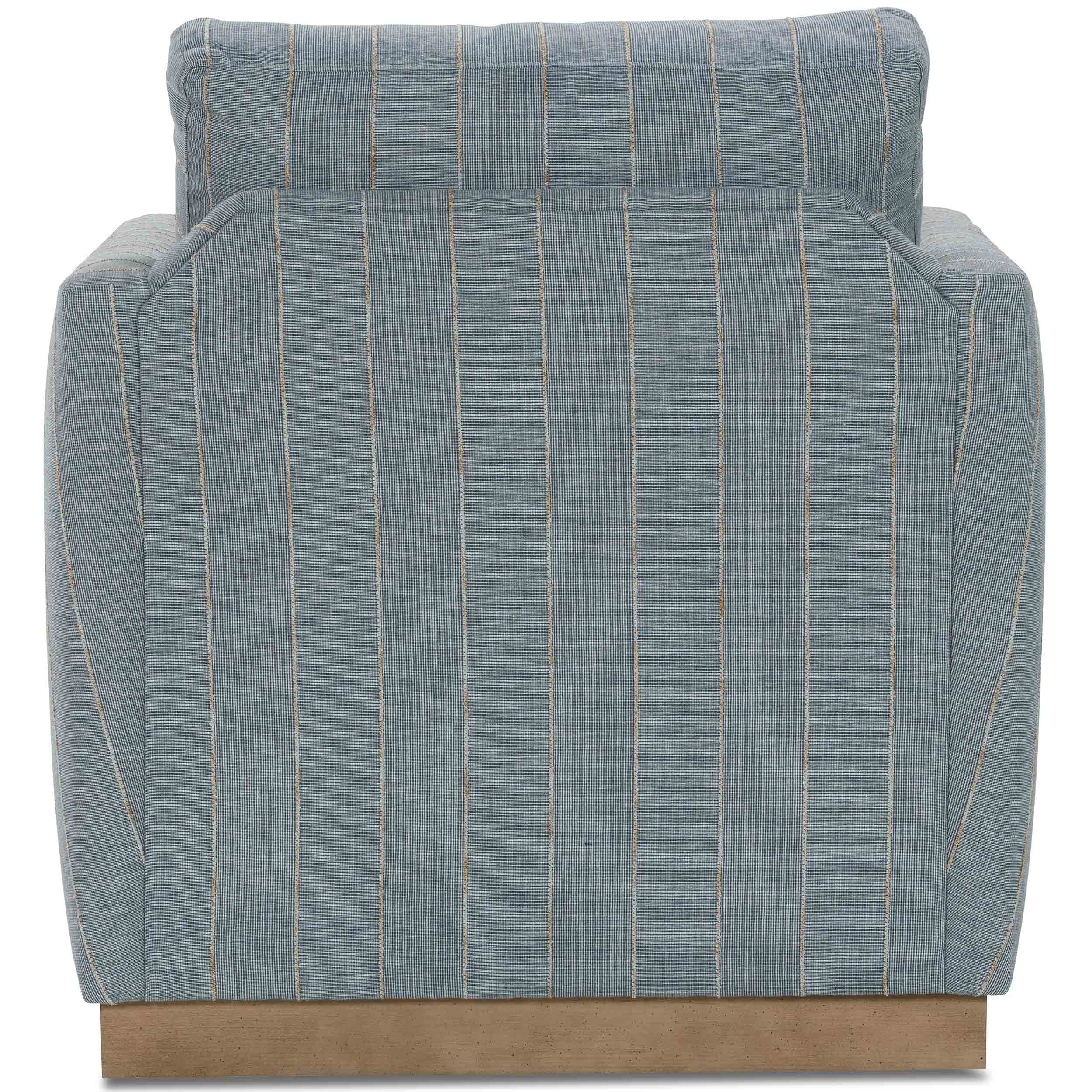 Quick Ship Allie Swivel - Indigo Kid-proof Stripe, Blue