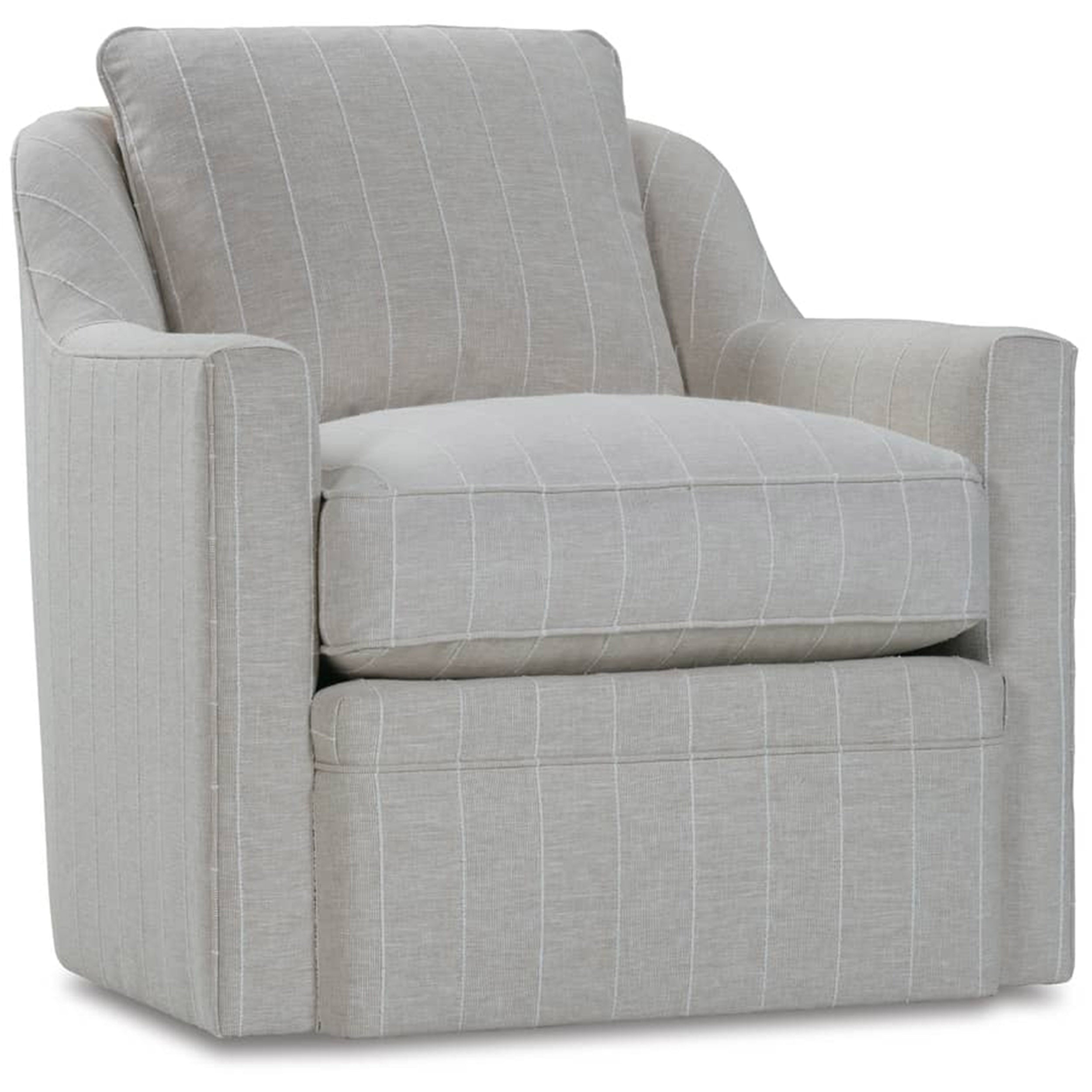 Quick Ship Hollins Swivel Chair, Grey