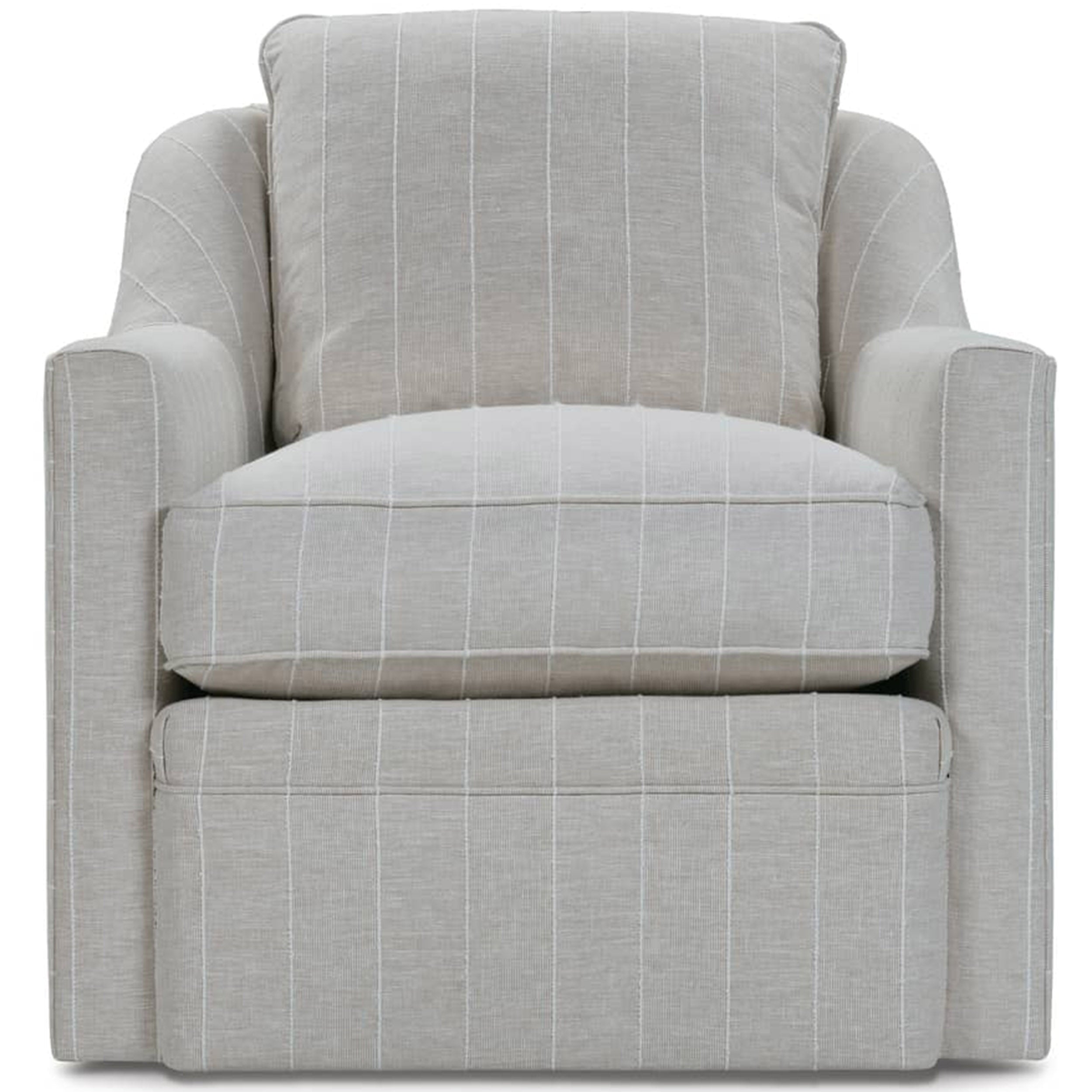 Quick Ship Hollins Swivel Chair, Grey