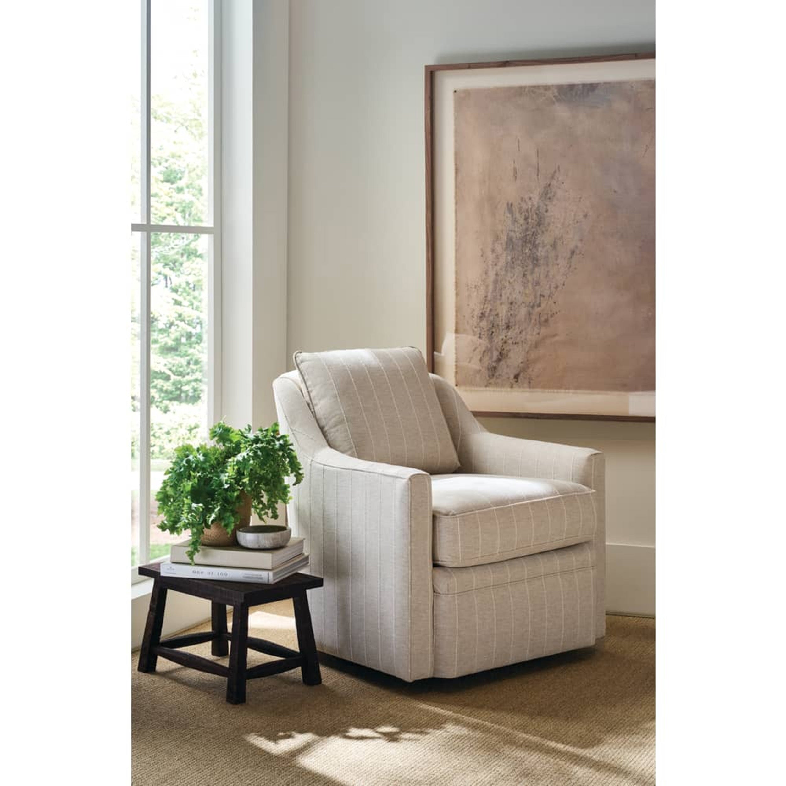 Quick Ship Hollins Swivel Glider, Beige