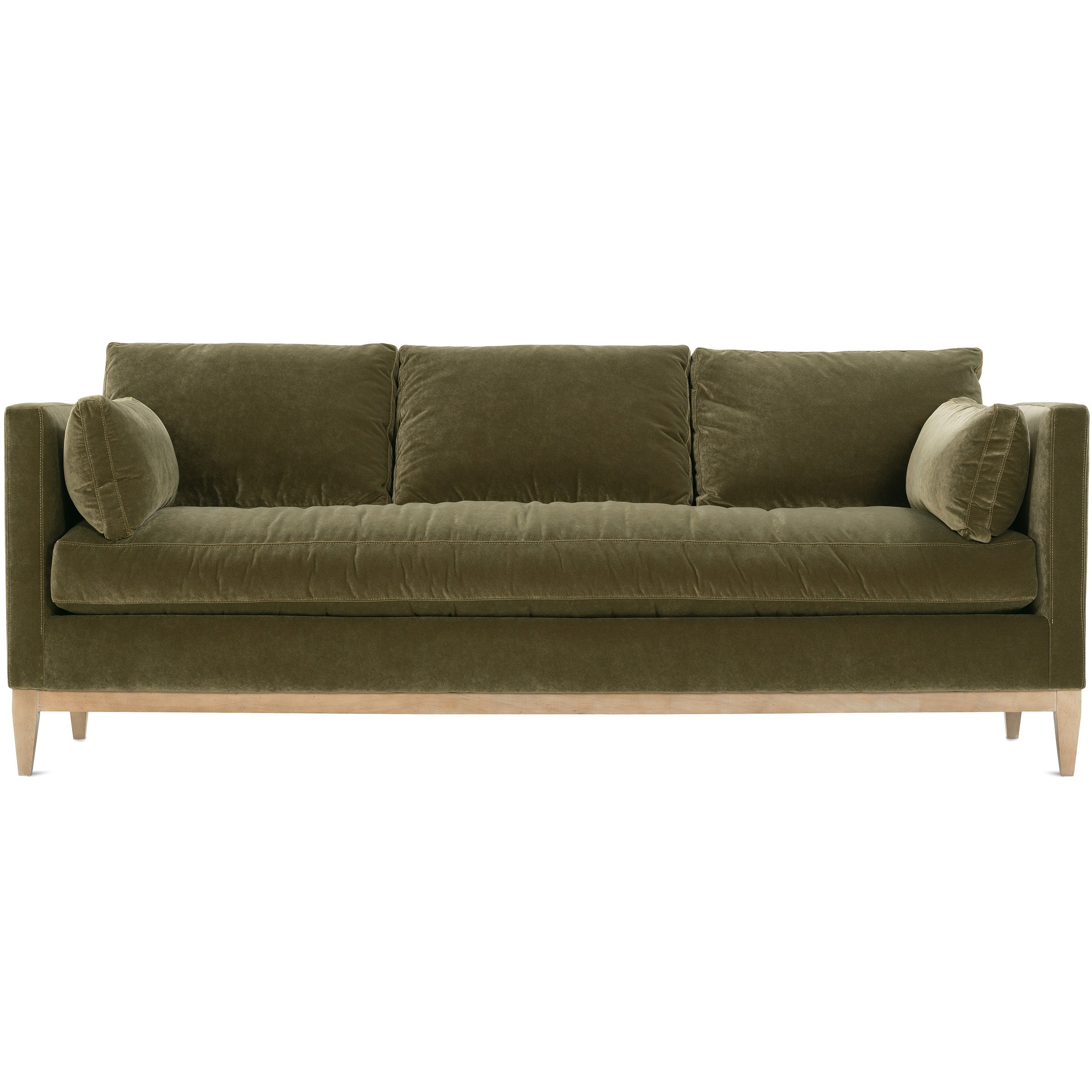 Quick Ship Leo Velvet Sofa, Green