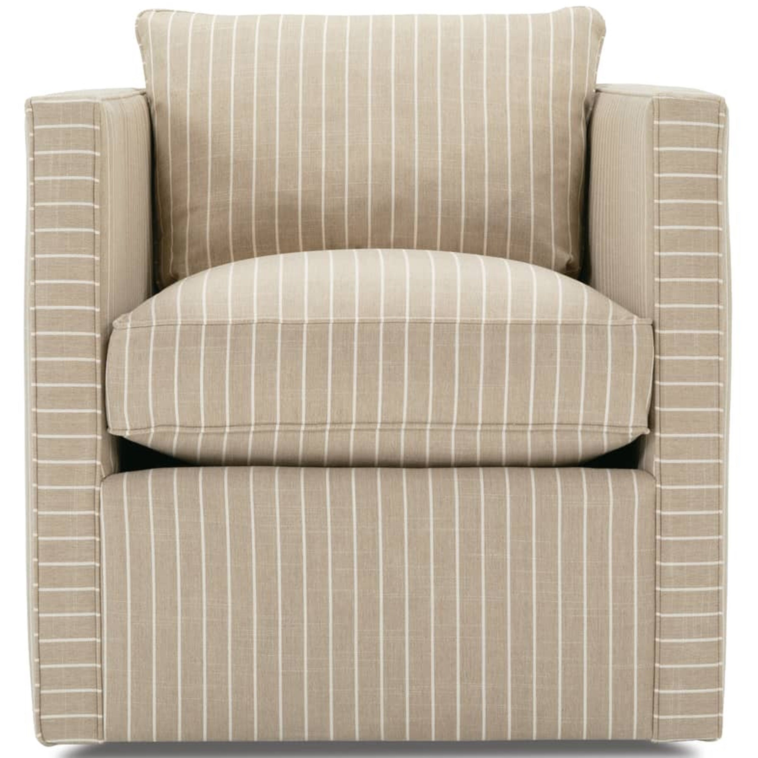 Quick Ship Rothko Swivel Chair, Beige