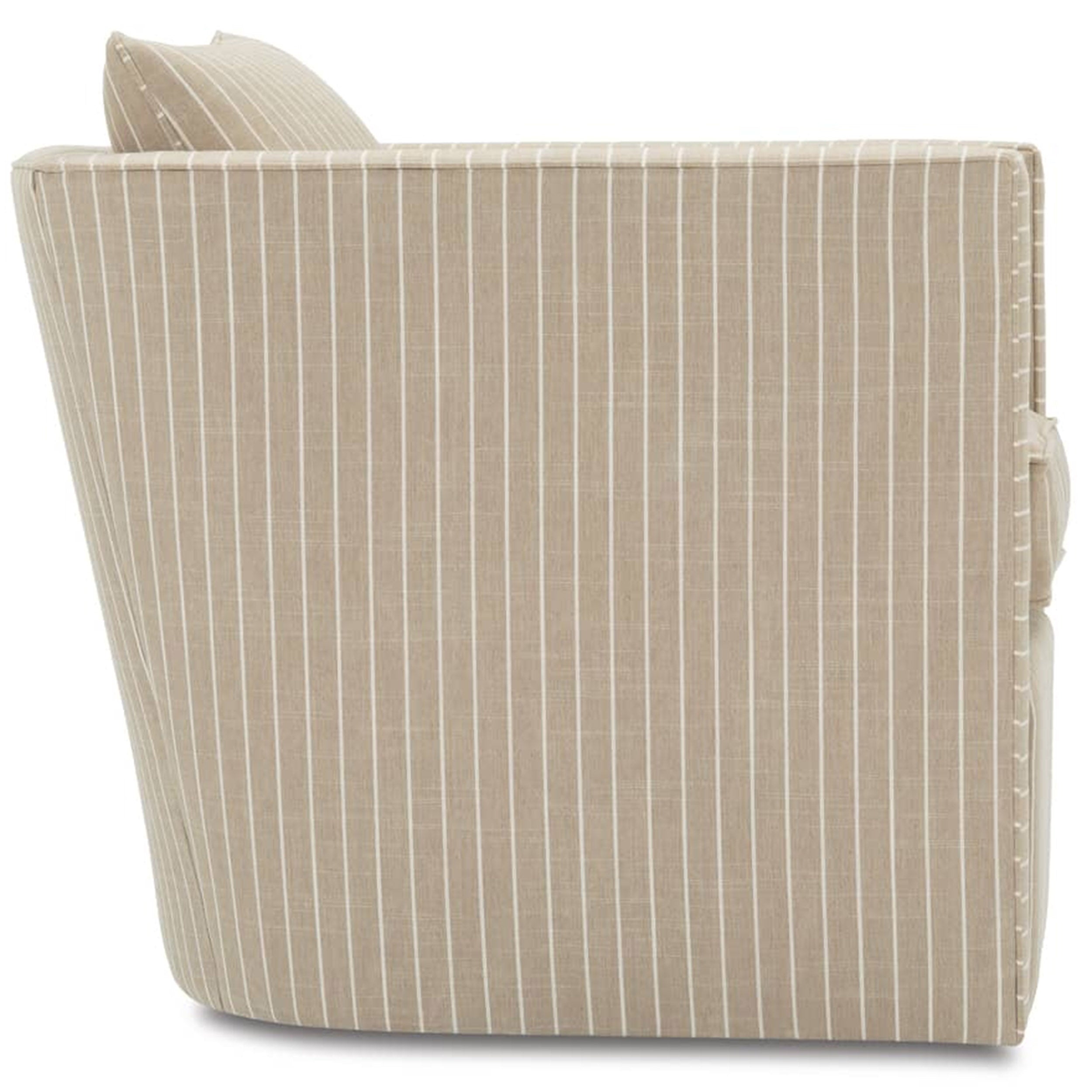 Quick Ship Rothko Swivel Chair, Beige