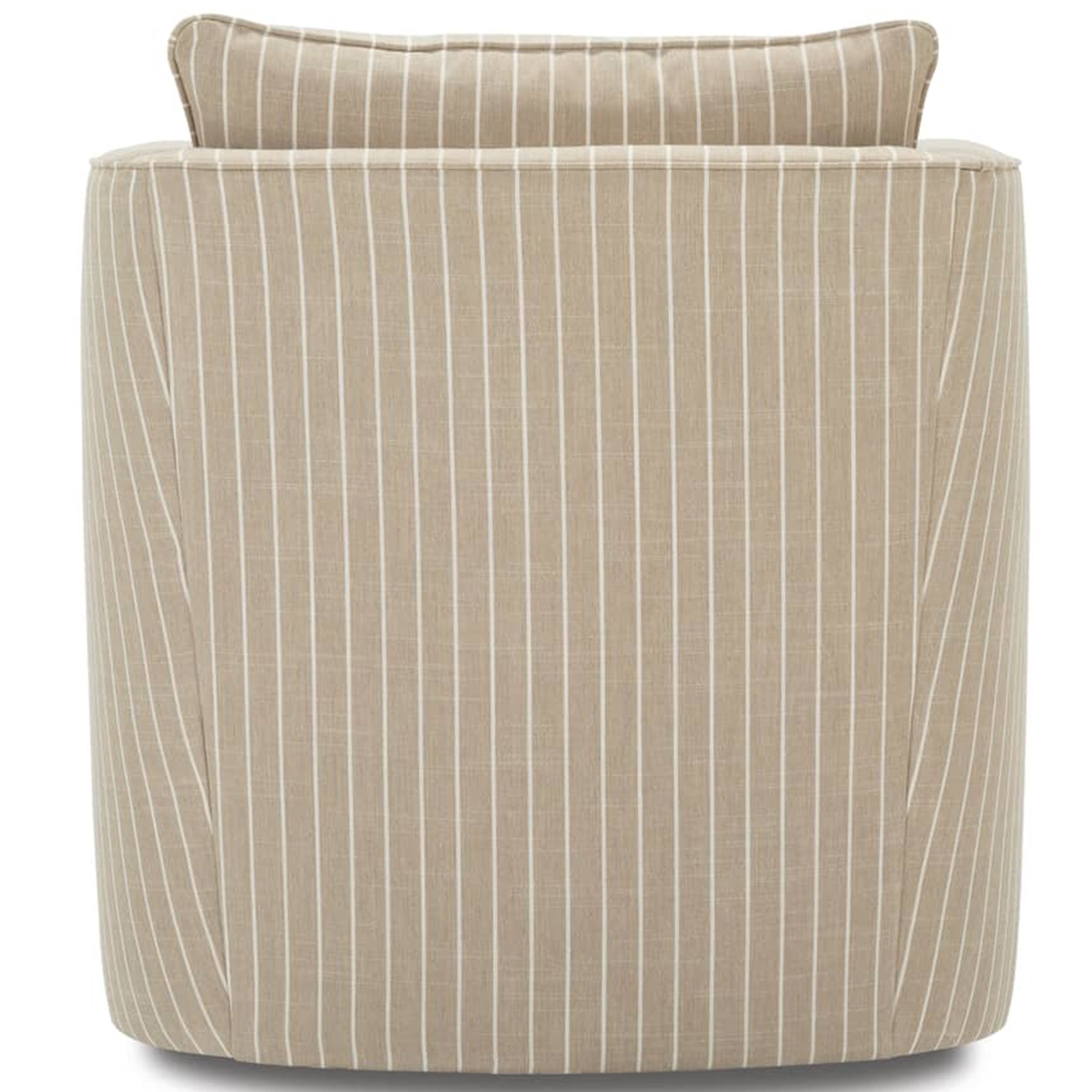 Quick Ship Rothko Swivel Chair, Beige