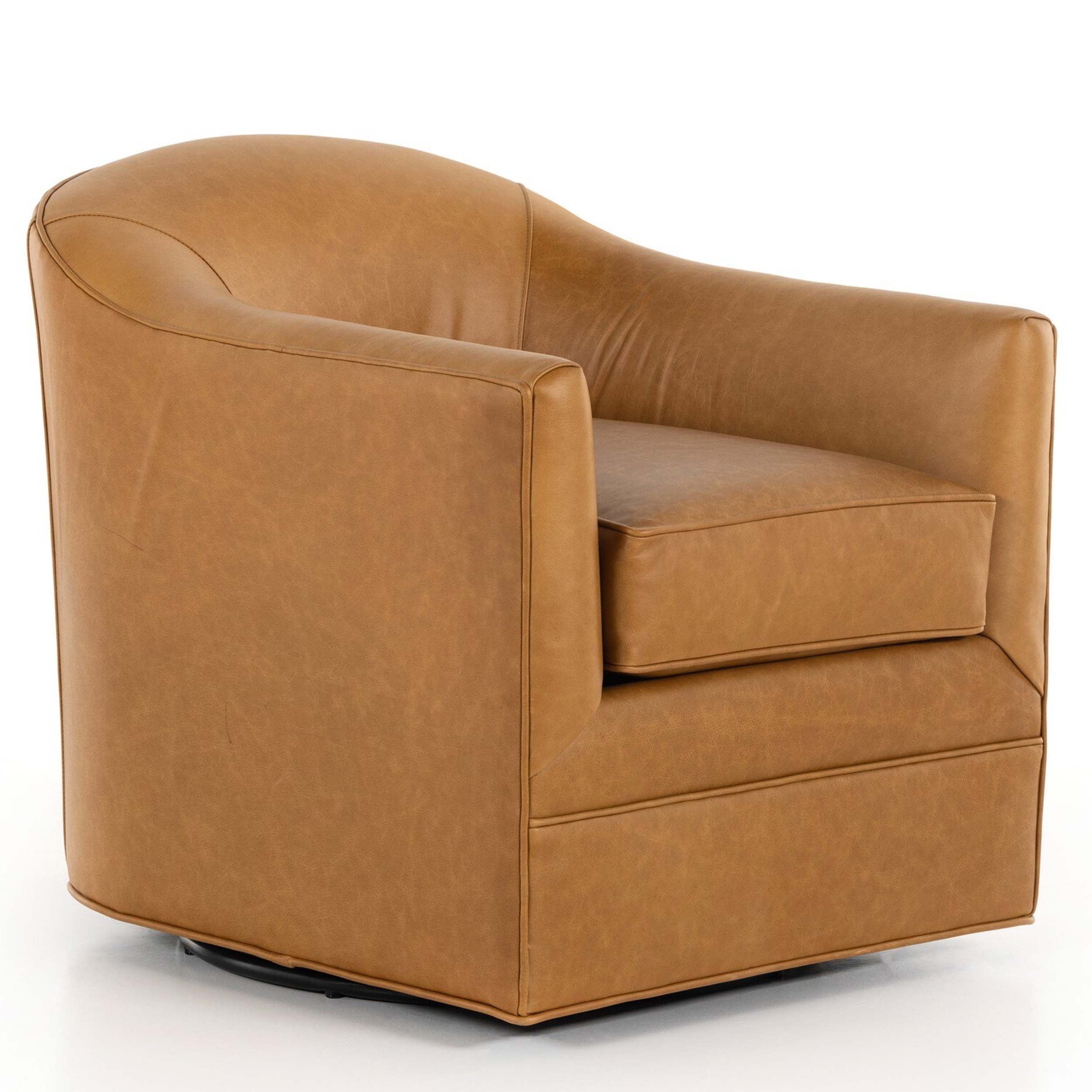 Quinton Swivel Chair, Osorno Camel